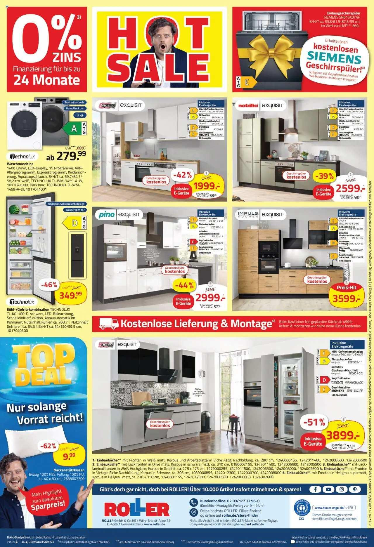 Roller Prospekt 	 - gültig ab dem 28.07.2025 | Seite: 16 | Produkte: Küche, Kochfeld, Kuchen, Uhr