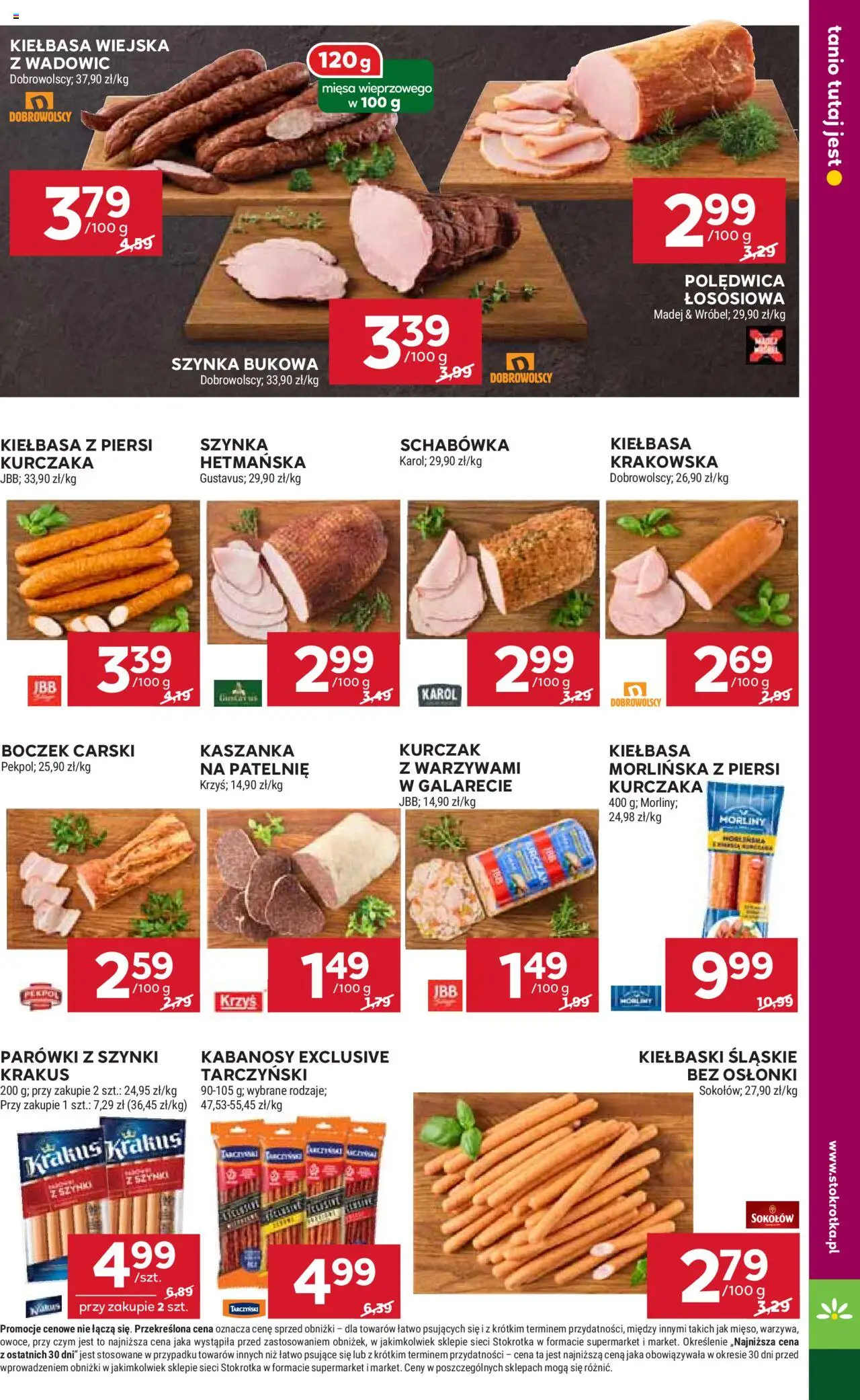 Stokrotka Gazetka od 02.10.2025 | Strona: 11 | Produkty: Piersi, Kaszanka, Szynka, Patelnie