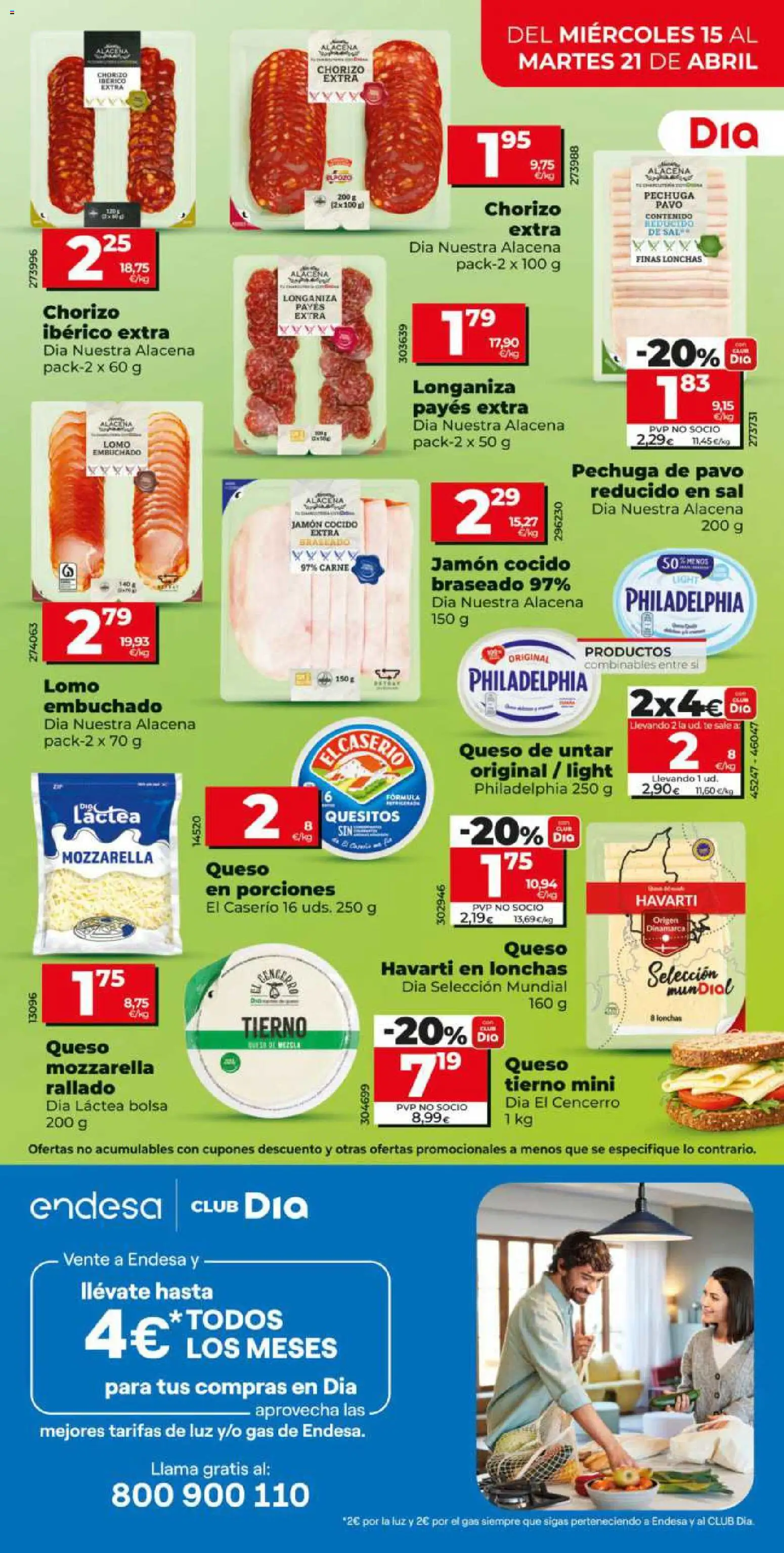 Dia - folleto Market │ válido desde el 15.04.2026 | Página: 7 | Productos: Jamón cocido, Té, Bolsa, Longaniza