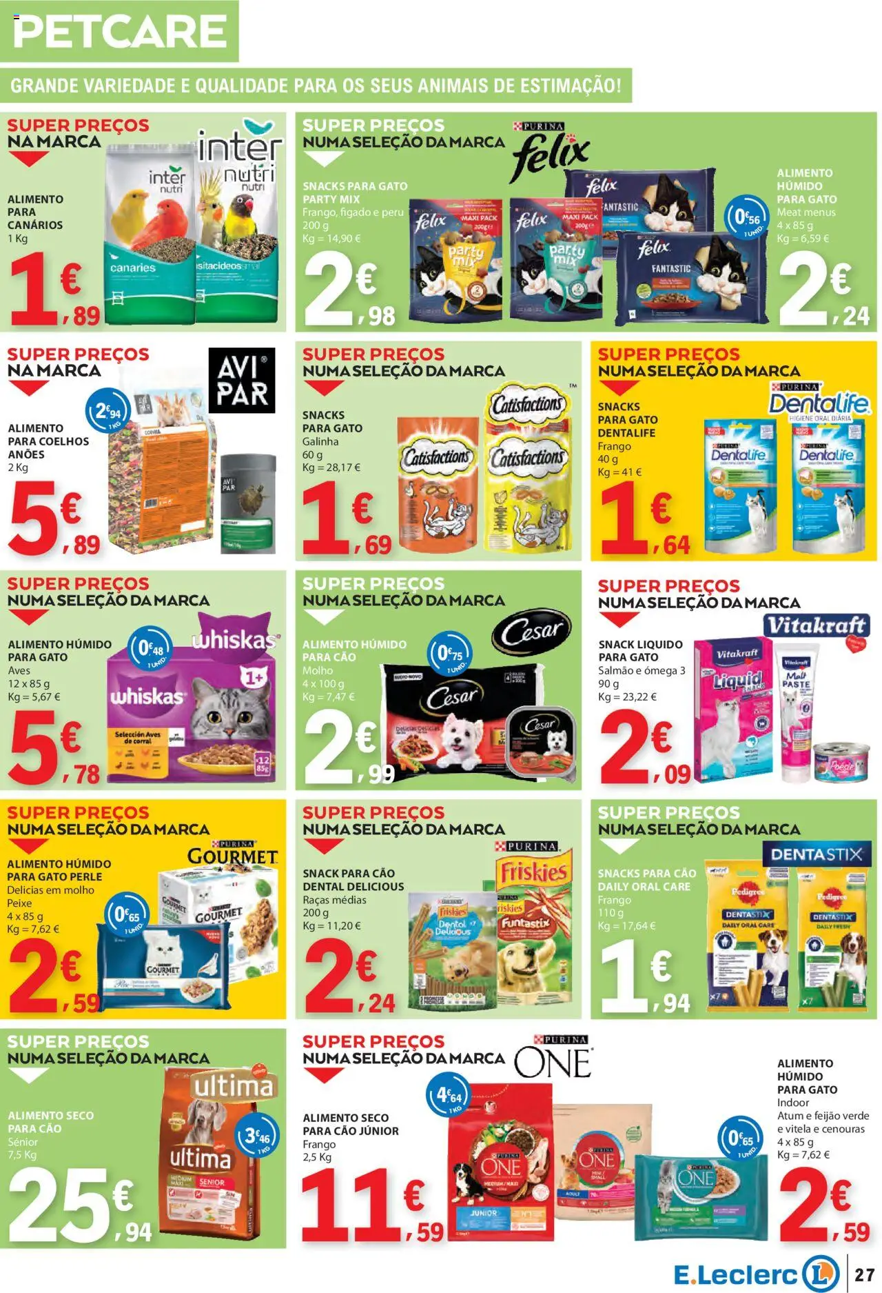 E.Leclerc folheto │ válido de 31.07.2025 | Página: 27 | Produtos: Atum, Ômega 3, Frango, Peru