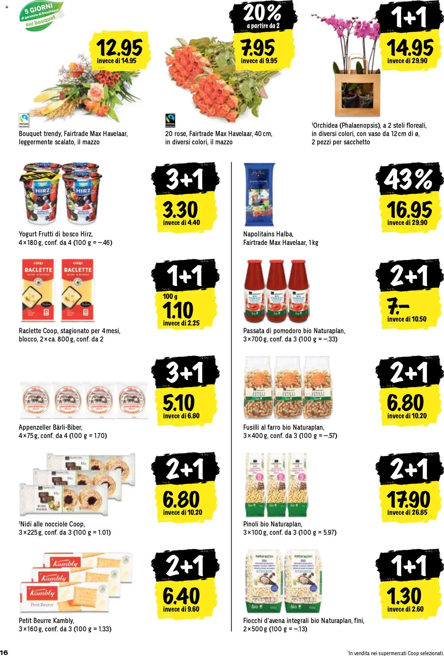 Coop - Una settimana di azioni – gültig ab 29.12.2025 | Seite: 16 | Produkte: Butter, Pasta, Raclette