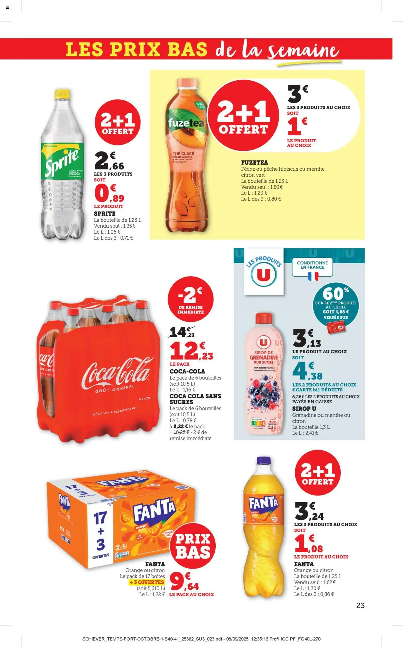 {H1} | Page: 23 | Produits: Citron, Menthe, Pêche, Thé glacé