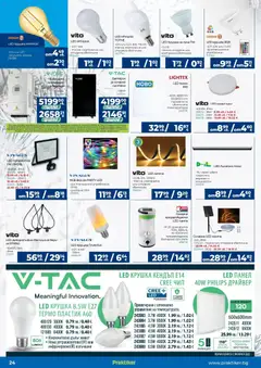 Преглед на Практикер брошура - Офертите са валидни от 04.12.2025 | Страница: 24 | Продукти: Крушка, Дистанционно, Батерия, Лампа