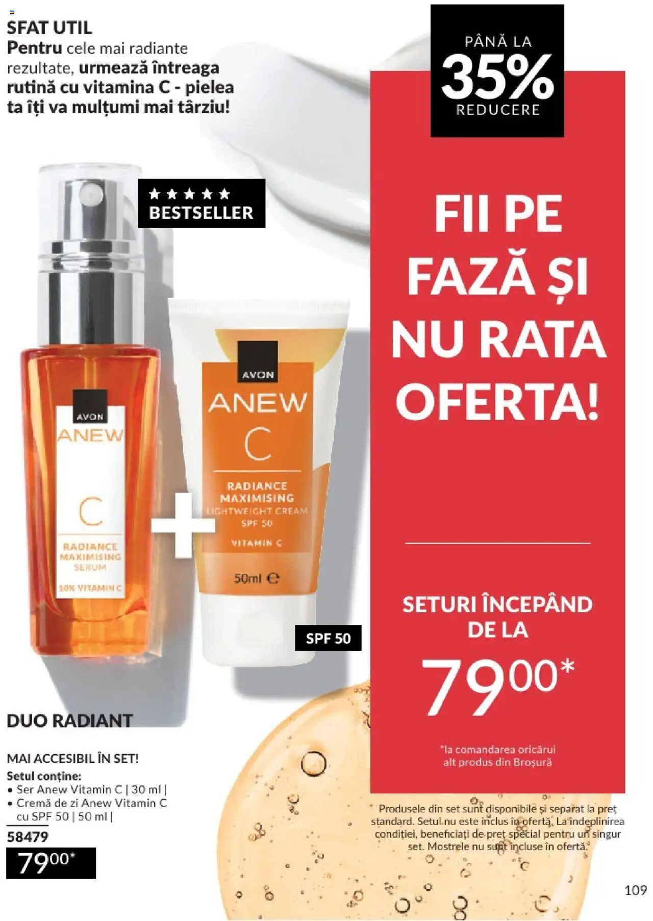 Catalog Avon - 06 2025 – valabil de la 01.06.2025 | Pagină: 109 | Produse: Serum, Cremă de zi, Rață, Cremă