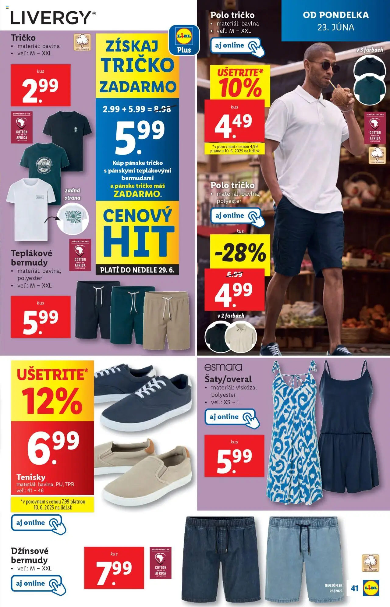 Lidl leták │ platný od 23.06.2025 | Strana: 51 | Produkty: Tričko, Tenisky