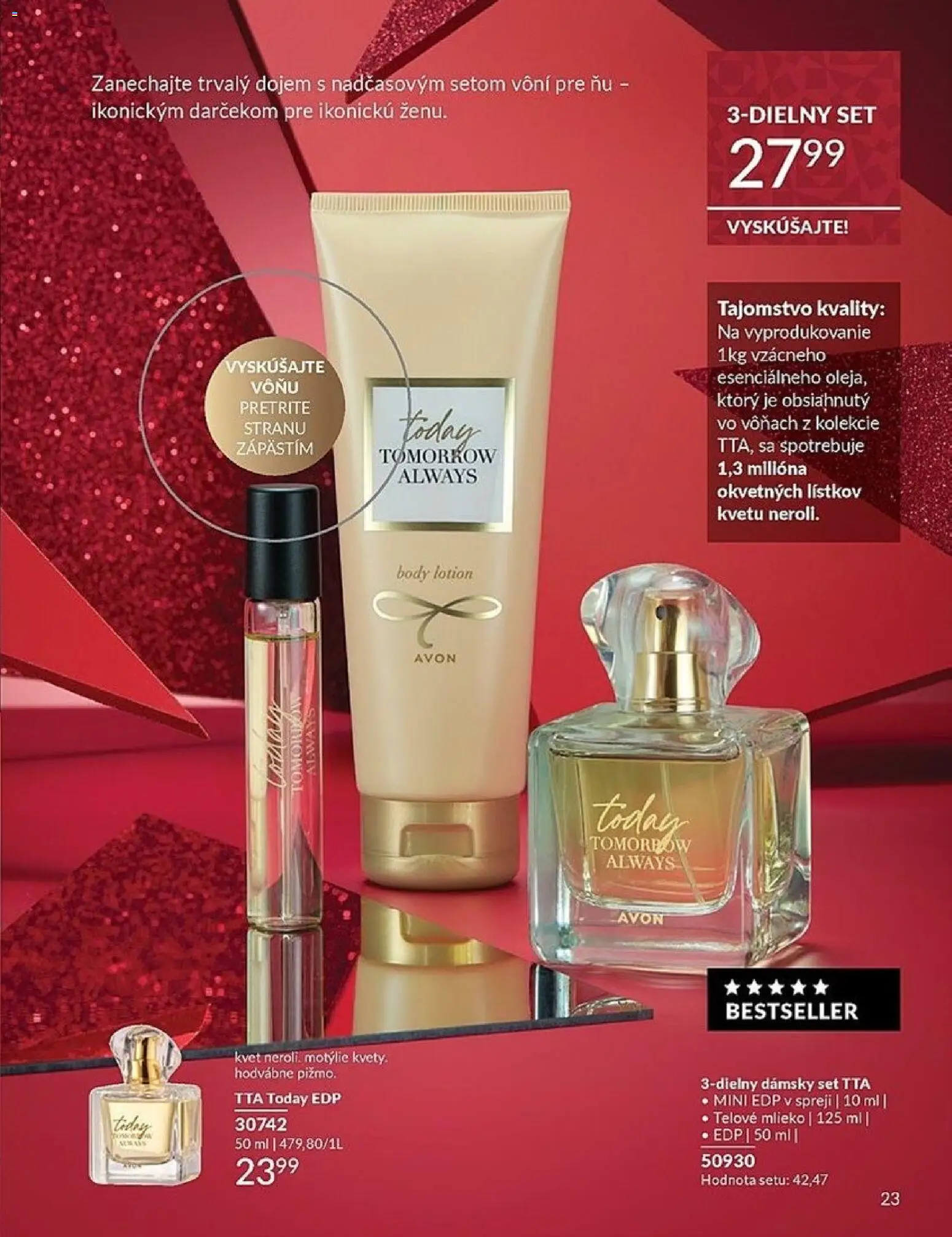 Nové Avon akcie – leták je platný od 01.12.2025 | Strana: 23 | Produkty: Mlieko, Telové mlieko