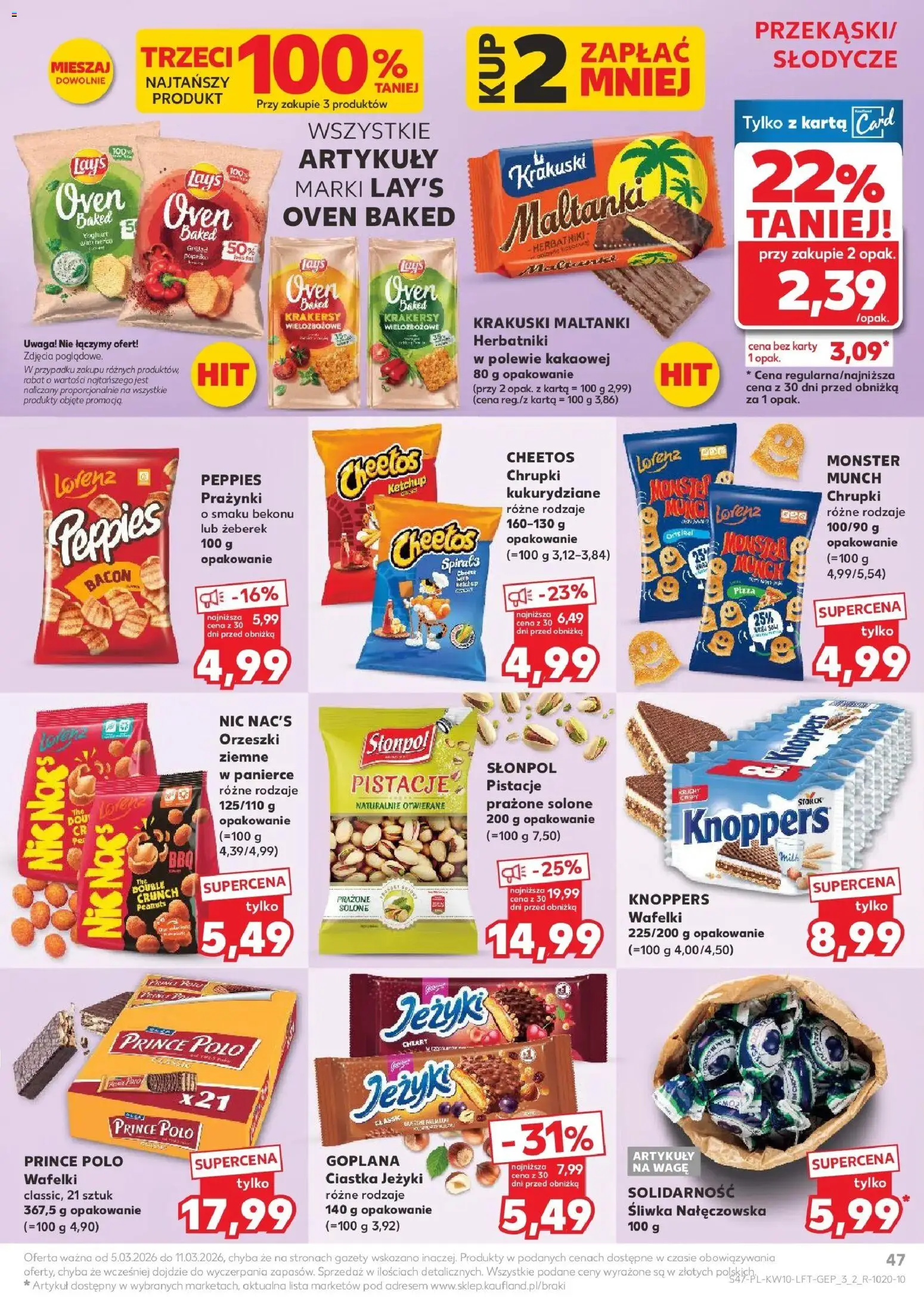 Kaufland gazetka od 05.03.2026 | Strona: 47 | Produkty: Śliwka nałęczowska, Chrupki, Herbatniki, Krakersy