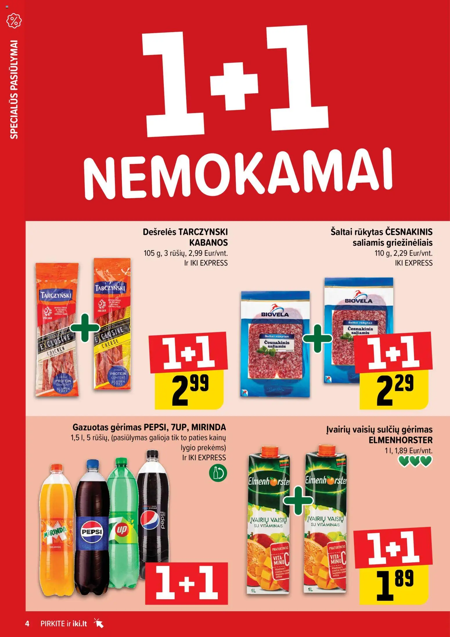 IKI akcijos nuo 05.01.2026 | Puslapis: 4 | Prekių: Dešrelės, Saliamis