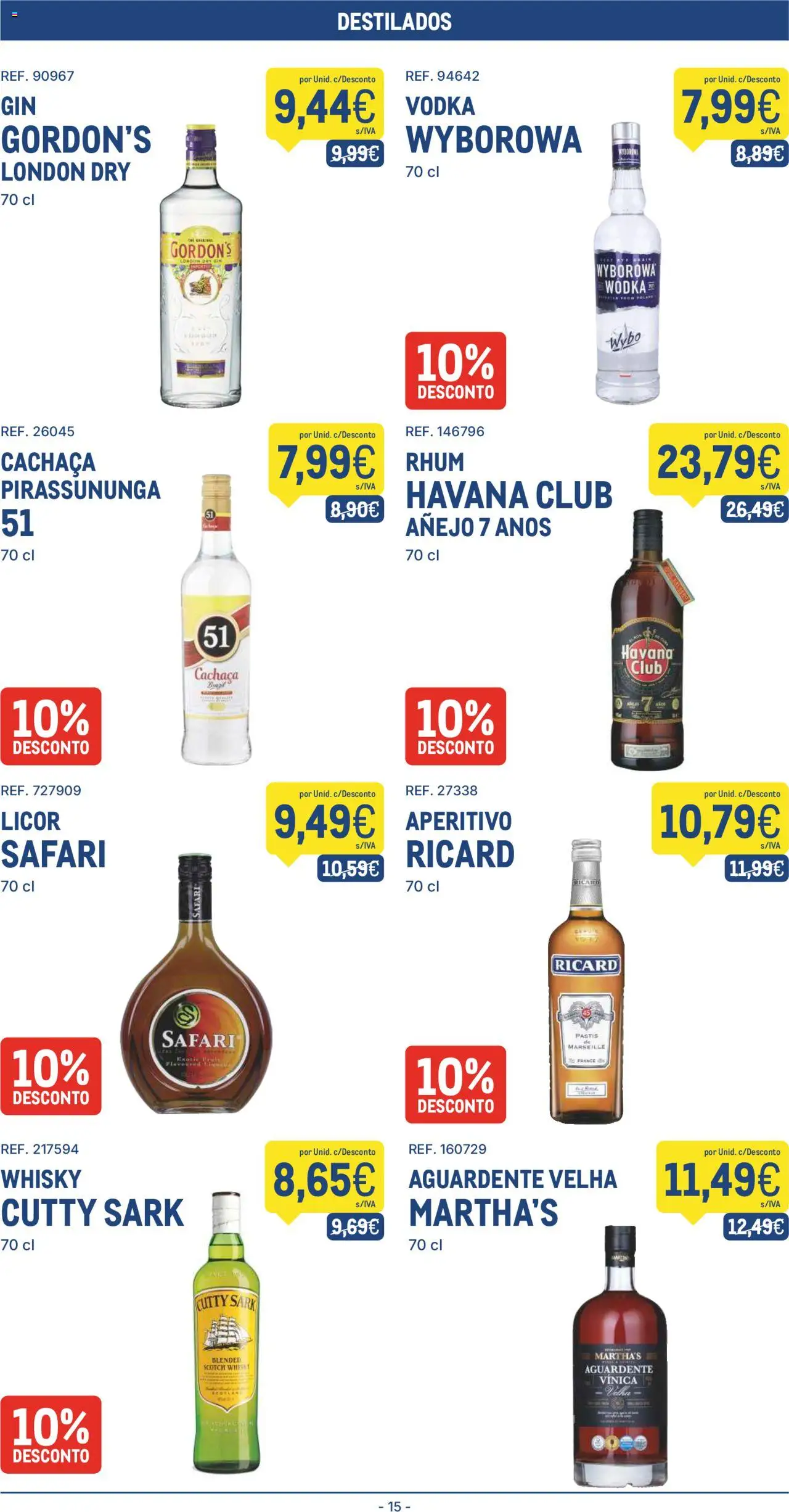 Makro folheto │ válido de 12.08.2025 | Página: 15 | Produtos: Whisky, Cachaça, Licor, Vodka