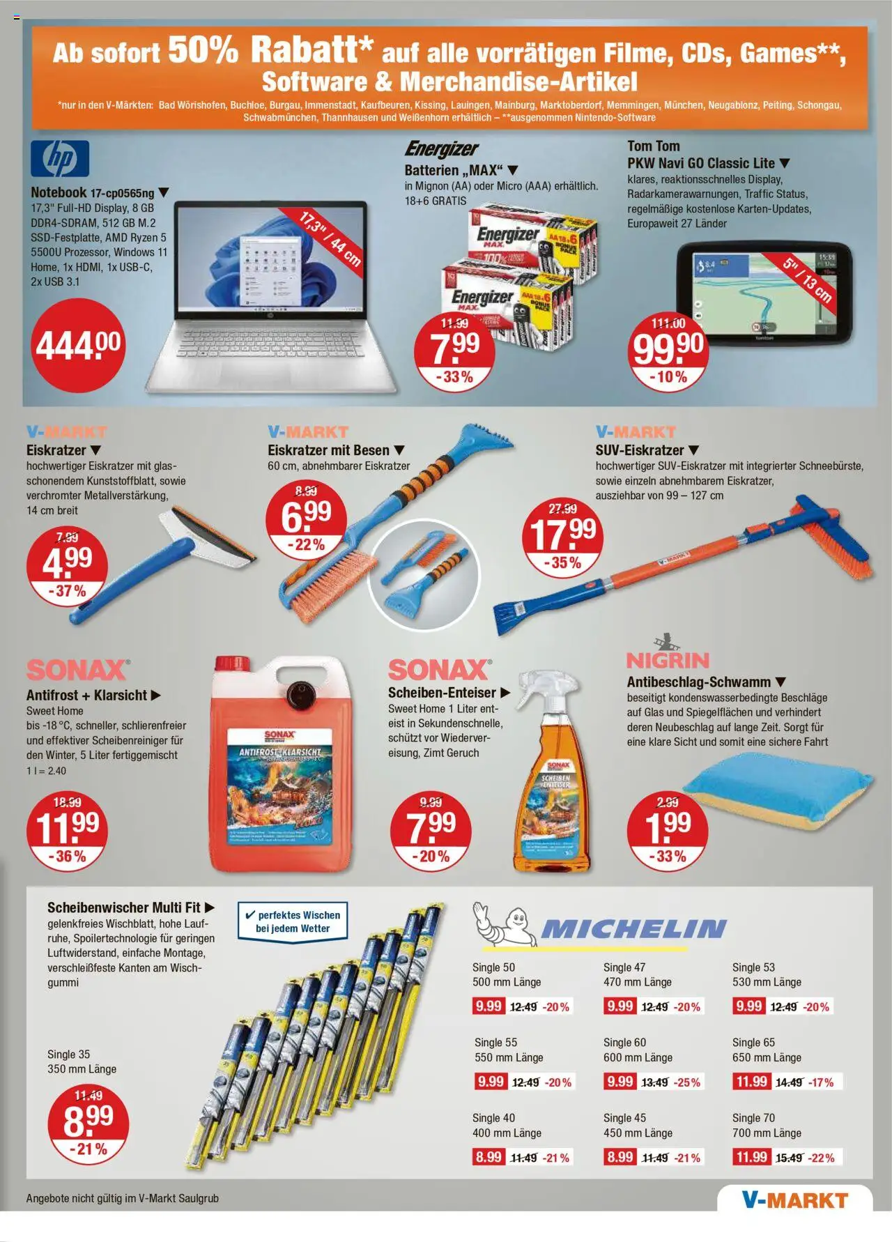 V-Markt - Schwaben/Oberbayern – gültig ab 23.10.2025 | Seite: 17 | Produkte: USB, Bad, Notebook, Navi