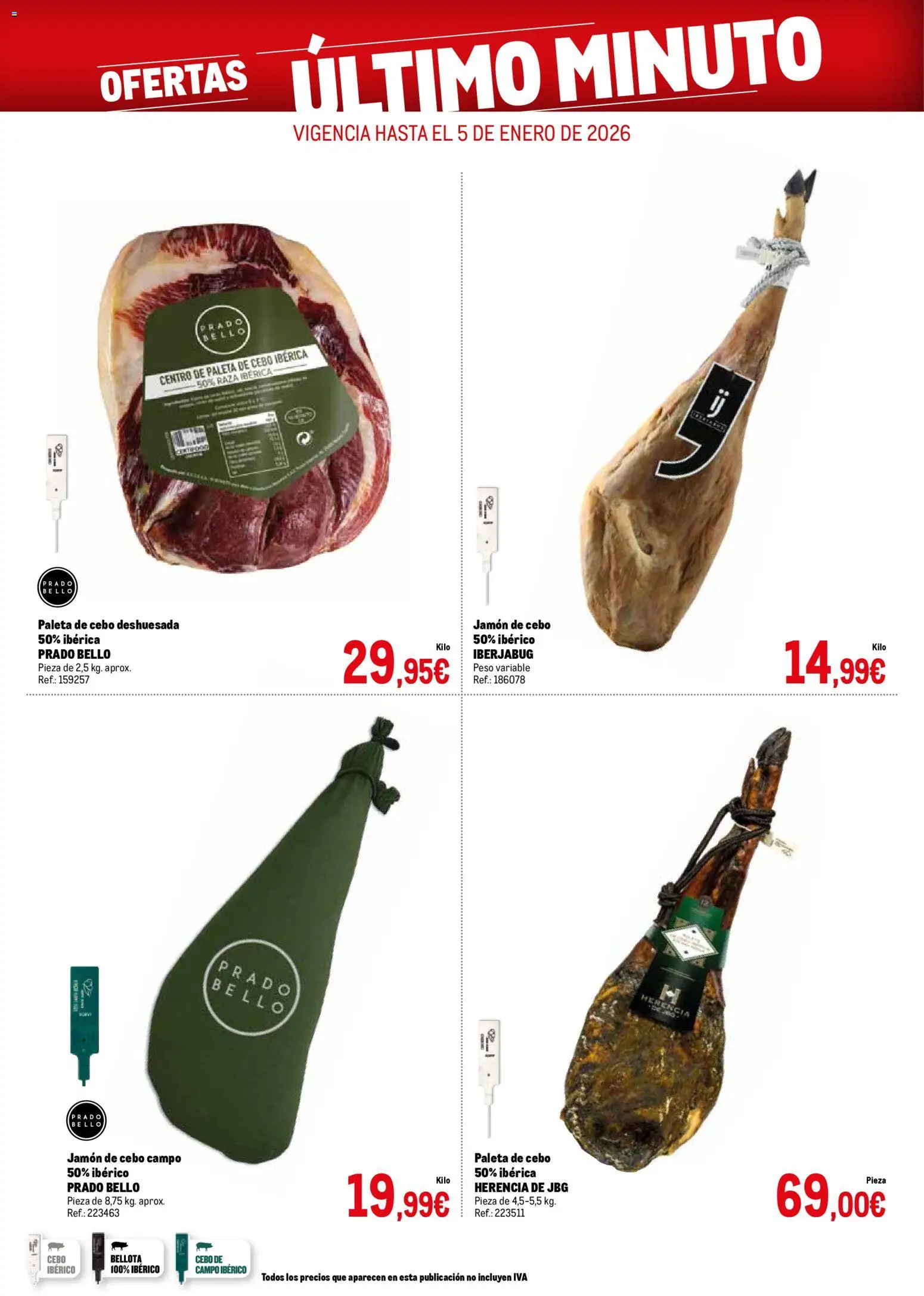 Makro Ofertas Último minuto Centro │ válido desde el 17.12.2025 | Página: 3 | Productos: Jamón, Peso