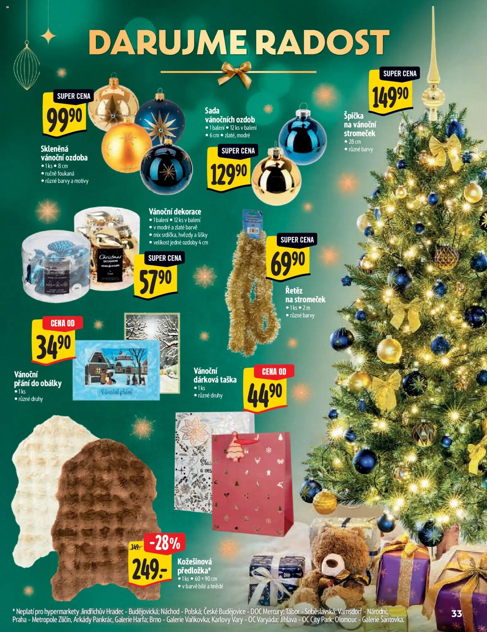 Albert katalog - Hypermarket od 29.10.2025 | Strana: 33 | Produkty: Taška, Barvy, Vánoční dekorace, Dekorace