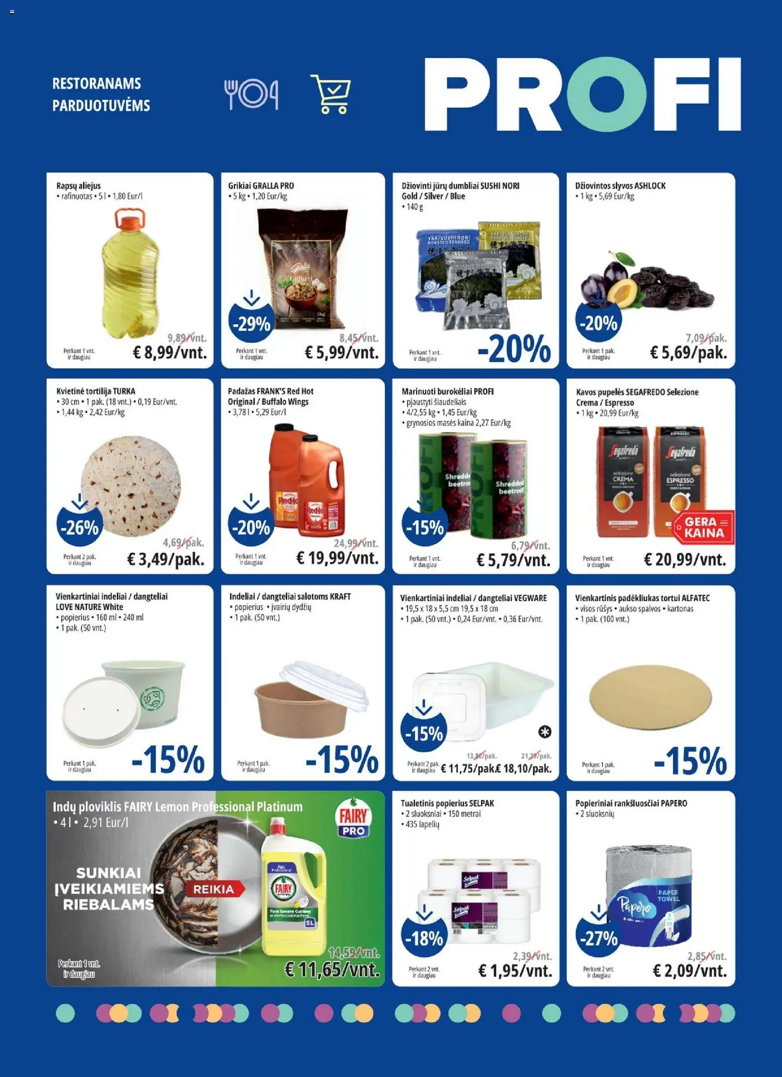 ePromo akcijos nuo 29.04.2026 | Puslapis: 7 | Prekių: Kavos pupelės, Aliejus, Ploviklis, Tualetinis popierius