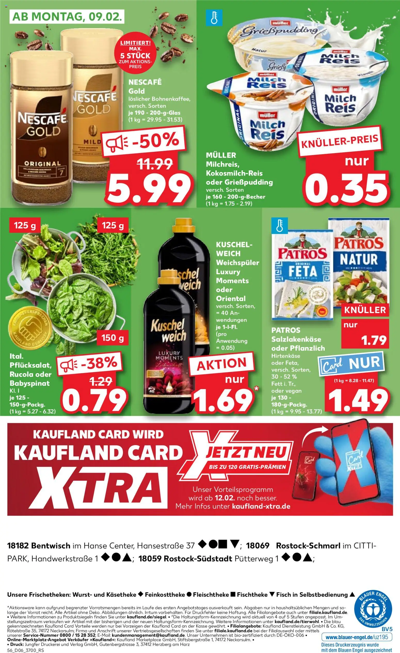 Kaufland prospekt Rostock	 – gültig ab 05.02.2026 | Seite: 56 | Produkte: Rucola, Patros, Wurst, Reis