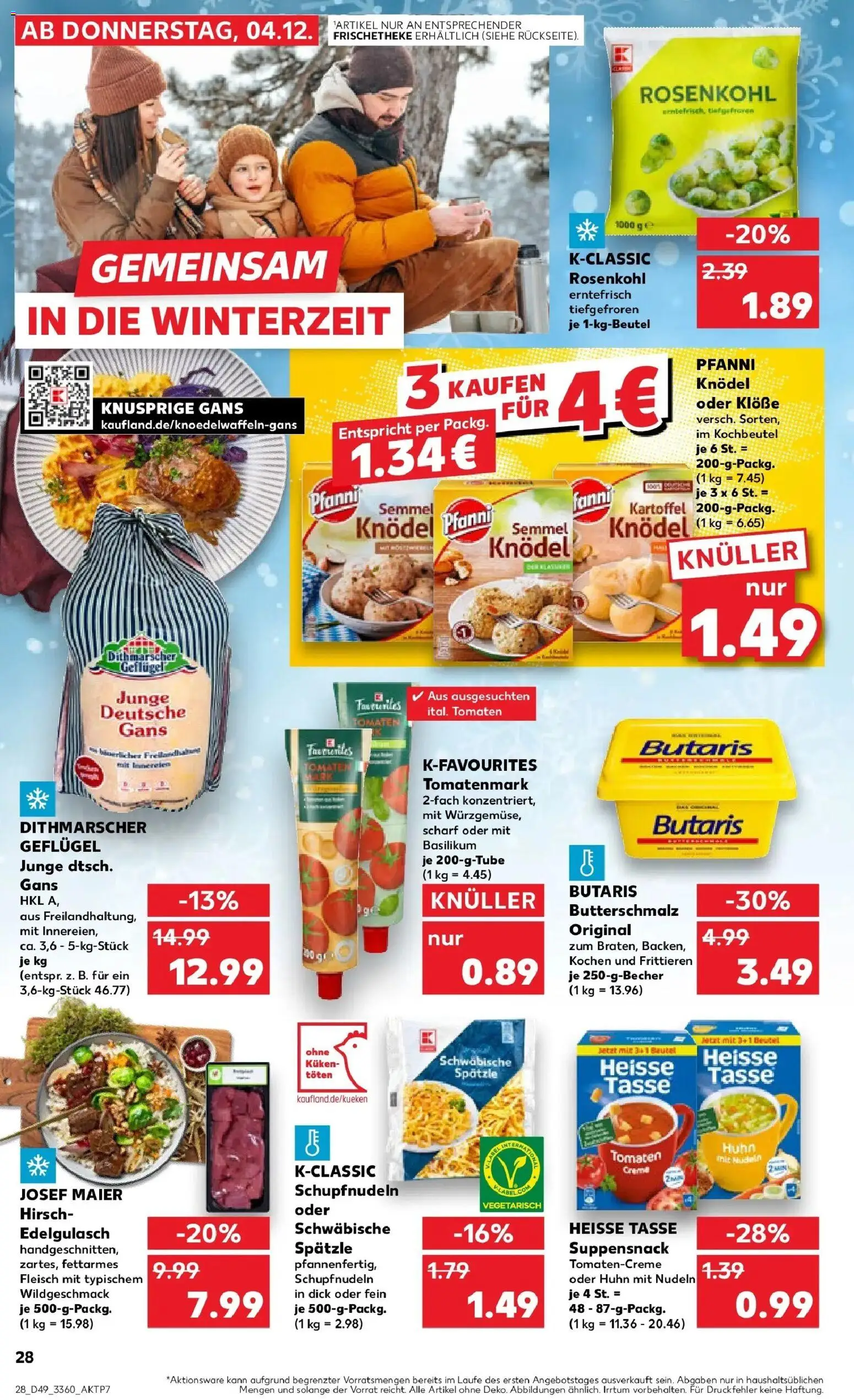 Kaufland prospekt Magdeburg	 – gültig ab 08.12.2025 | Seite: 28 | Produkte: Butter, Pasta, Nudeln, Fleisch