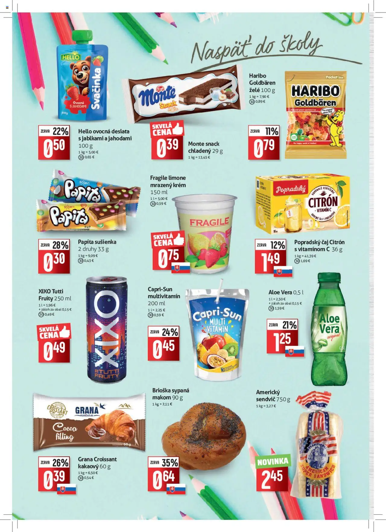 COOP Jednota ponuka Brezno │ platný od 27.08.2025 | Strana: 6 | Produkty: Croissant, Čaj, Krém, Sendvič