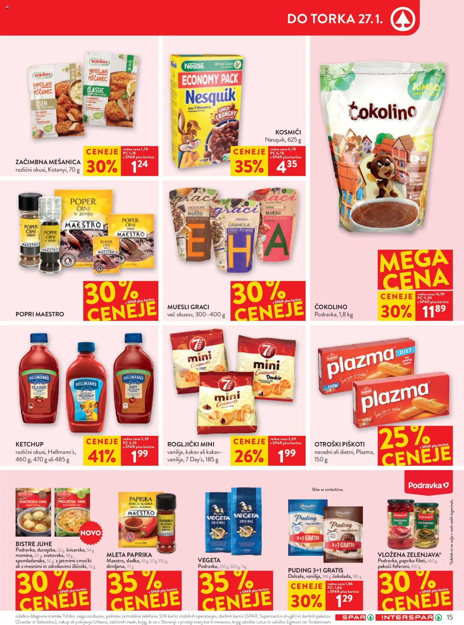 Novi Spar katalog ponudbe – veljaven od 21.01.2026 | Stran: 18 | Izdelki: Puding, Muesli, Kakav, Cesen