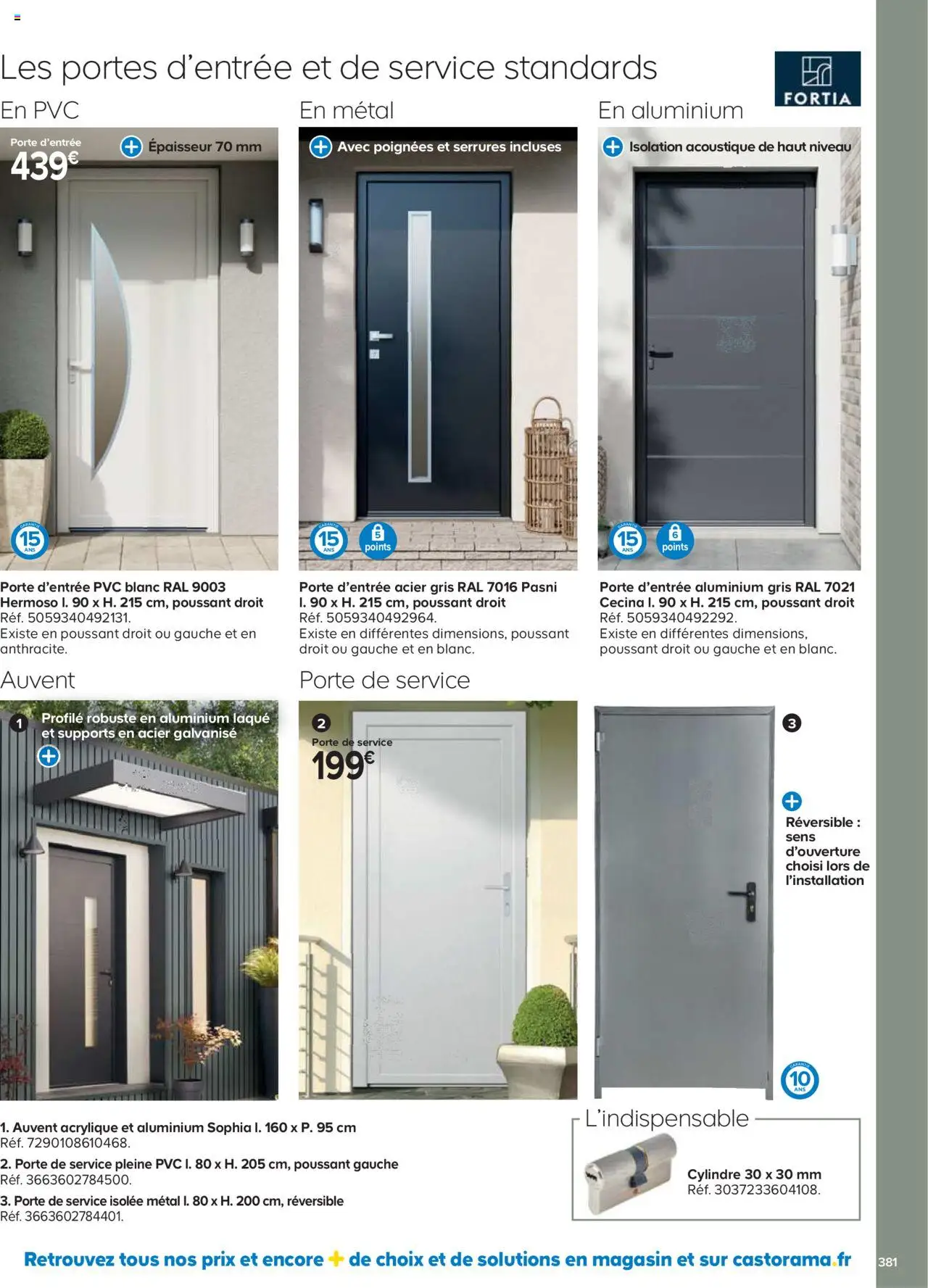 {H1} | Page: 381 | Produits: Porte, Poignées, Laque, Portes