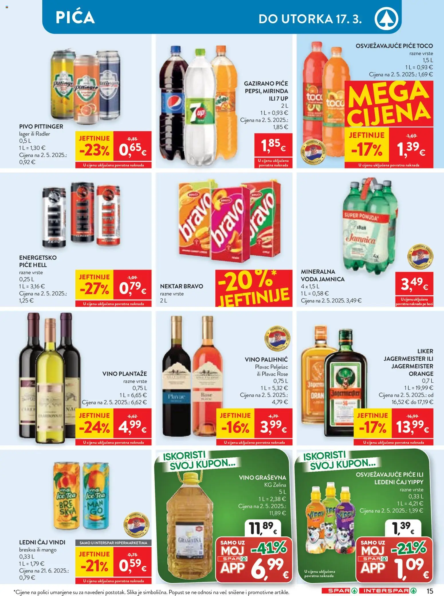 Spar katalog | vrijedi od 08.03.2026 | Stranica: 18 | Proizvodi: Hell, Pivo, Ledeni čaj, Liker