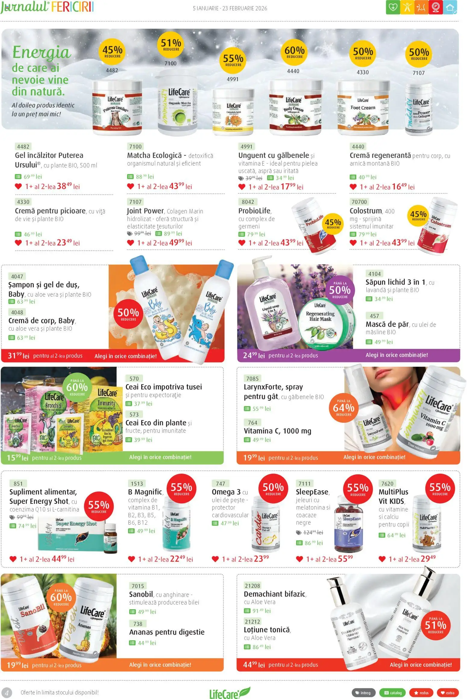 Noul catalog Life Care – valabil de la 05.01.2026 | Pagină: 4 | Produse: Şerit ödül, Ulei, Ceai, Ananas