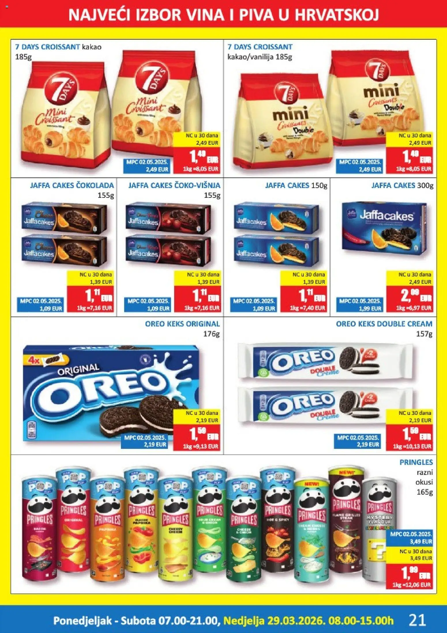 Vrutak katalog | vrijedi od 16.03.2026 | Stranica: 21 | Proizvodi: Čokolada, Pringles, Keks, Kakao