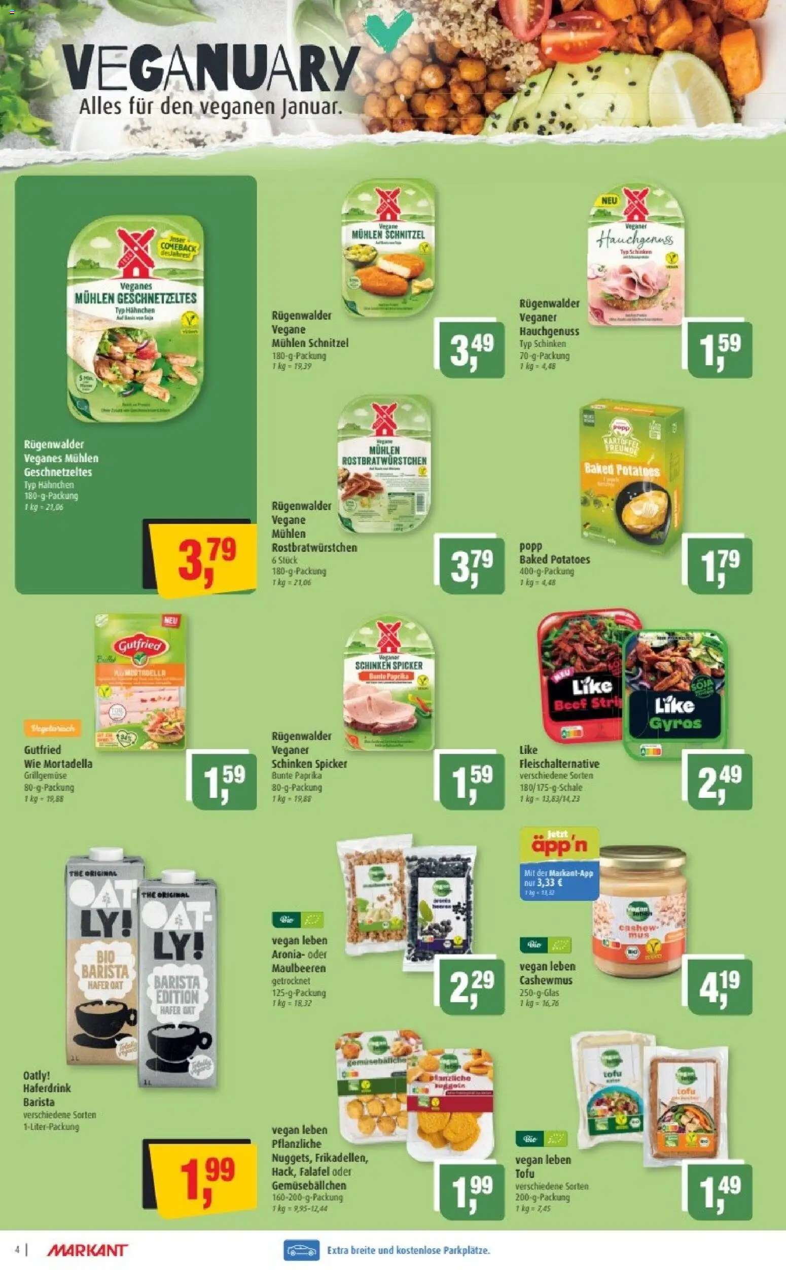 Markant Prospekt 	 – gültig ab 05.01.2026 | Seite: 4 | Produkte: Hahnchen, Schnitzel, Gyros, Schinken