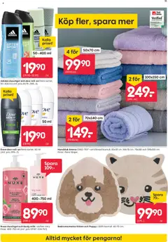 Rusta reklamblad aktuell från 08.09.2025 | Sida: 11 | Produkter: Badrumsmatta, Handduk, Body milk, Antiperspirant
