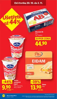 Náhled letáku Eidam, 30% t. u. s., plátky, 100 g od 30.10.2025 | Strana: 2
