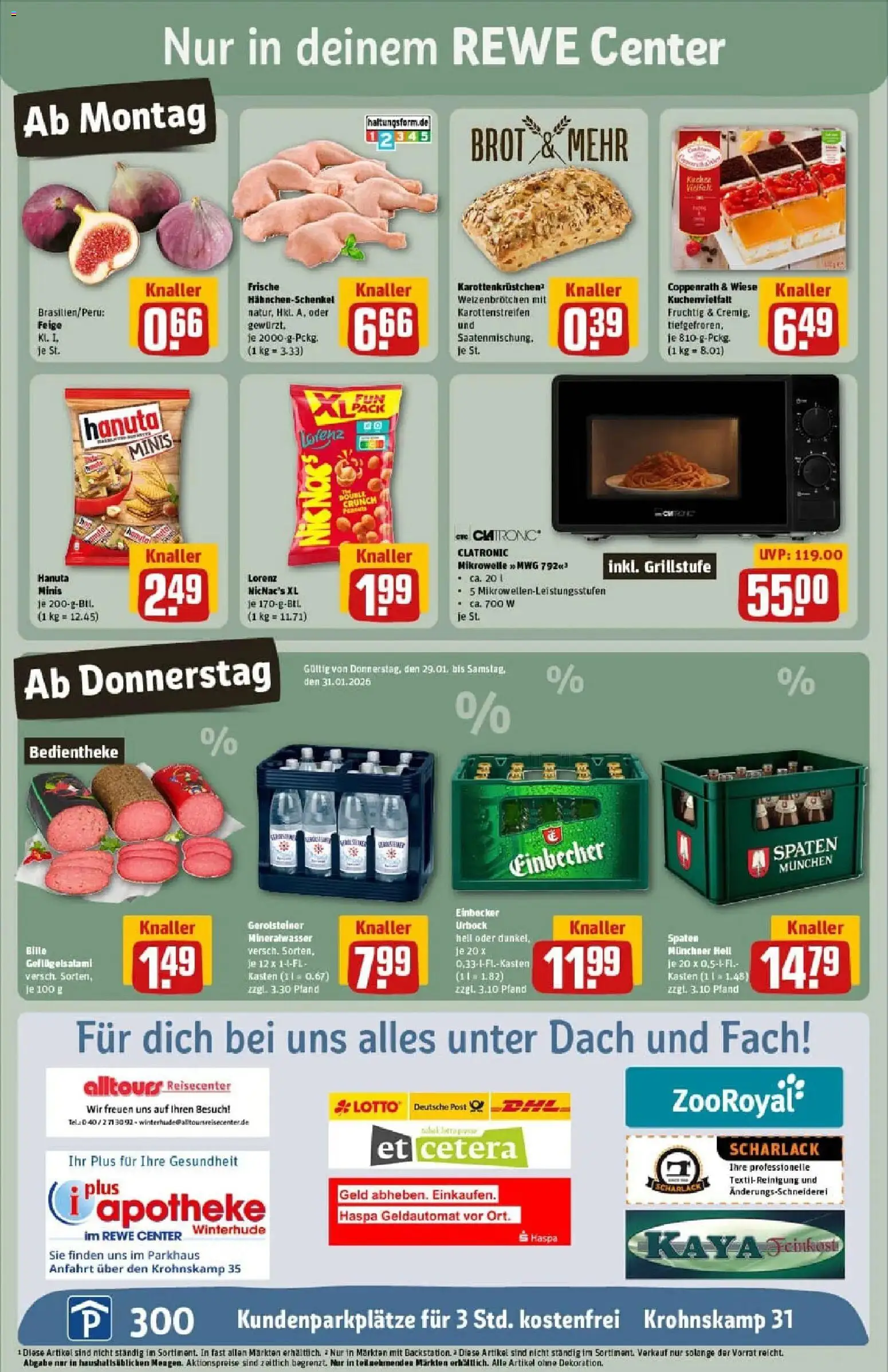 Rewe prospekt Hamburg	 – gültig ab 26.01.2026 | Seite: 3 | Produkte: Mikrowelle, Mineralwasser, Brot, Gerolsteiner