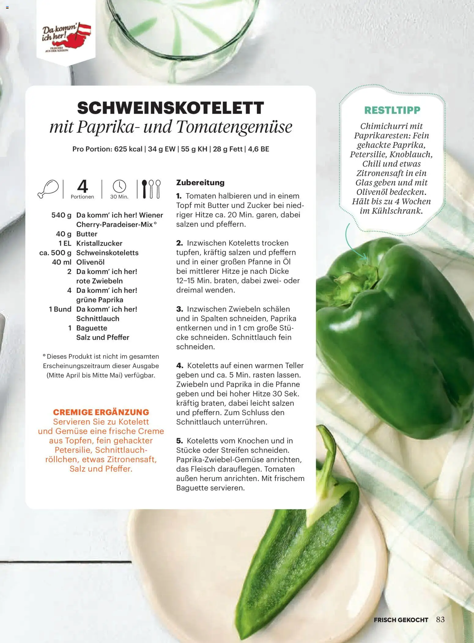 Billa Frisch Gekocht gültig ab 01.05.2026 | Seite: 83 | Produkte: Zwiebeln, Gemüse, Butter, Öl