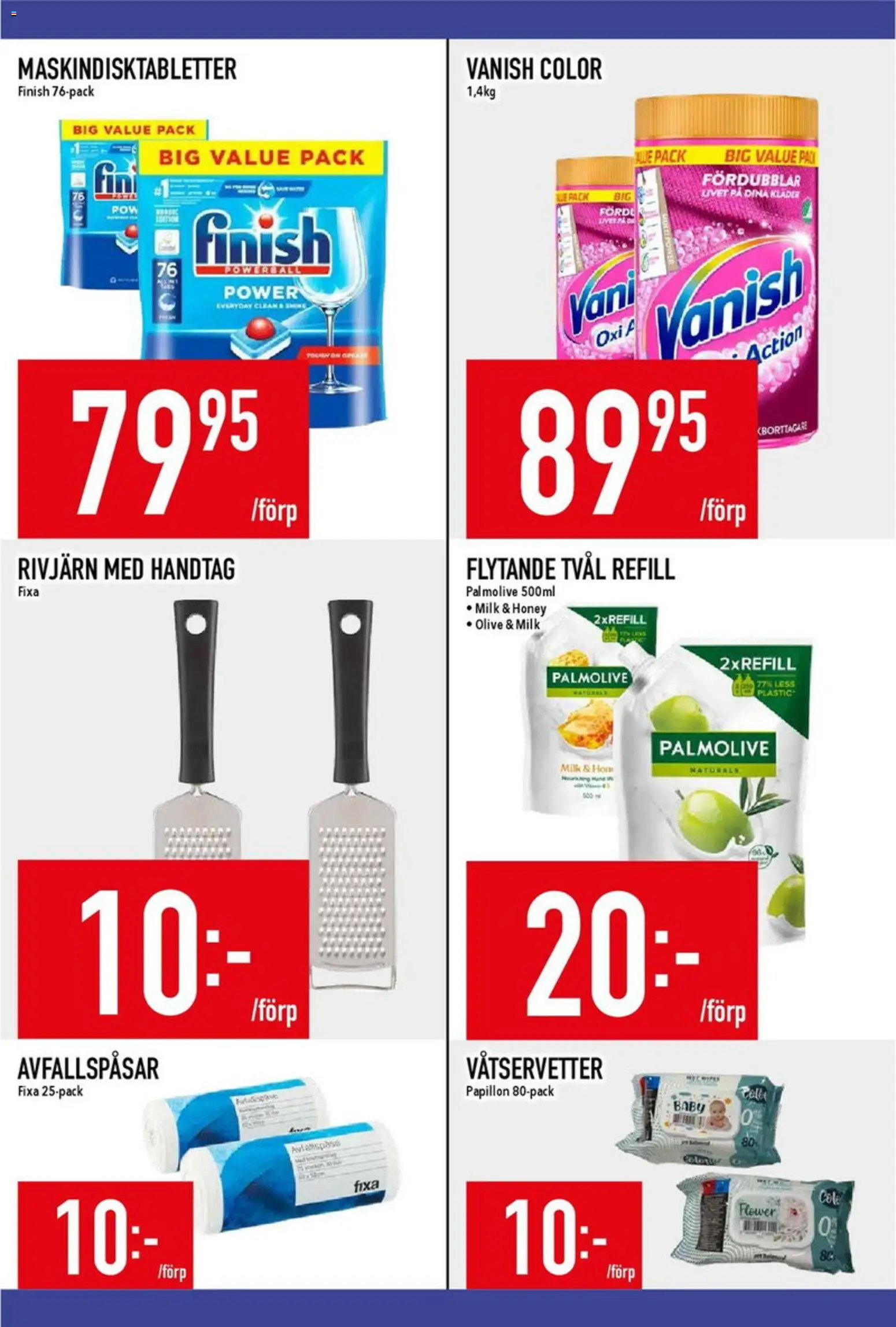 Matdax reklamblad aktuell från 27.04.2026 | Sida: 18 | Produkter: Avfallspåsar, Tvål, Kläder