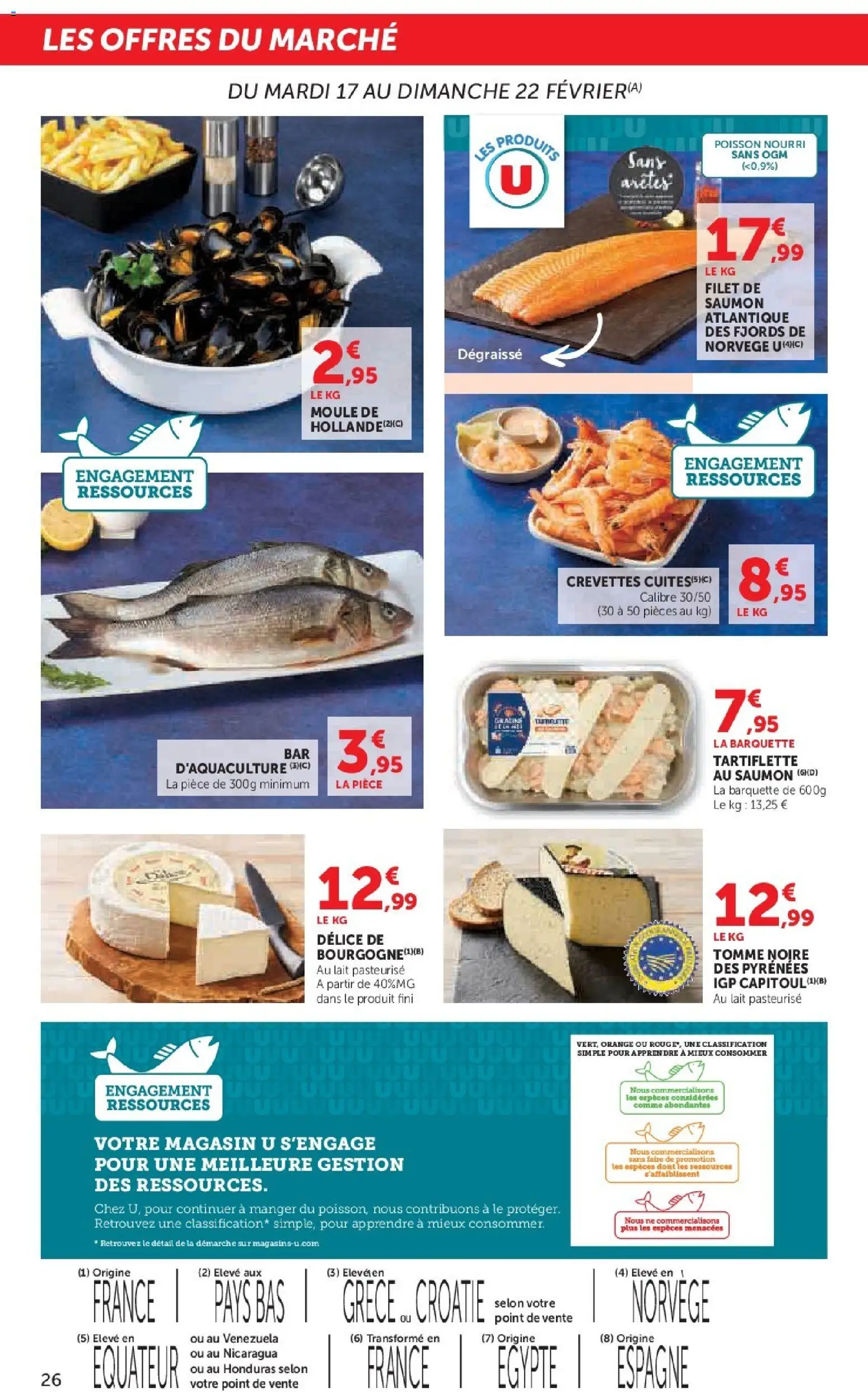 {H1} | Page: 26 | Produits: Crevettes, Tartiflette, Lait, Saumon