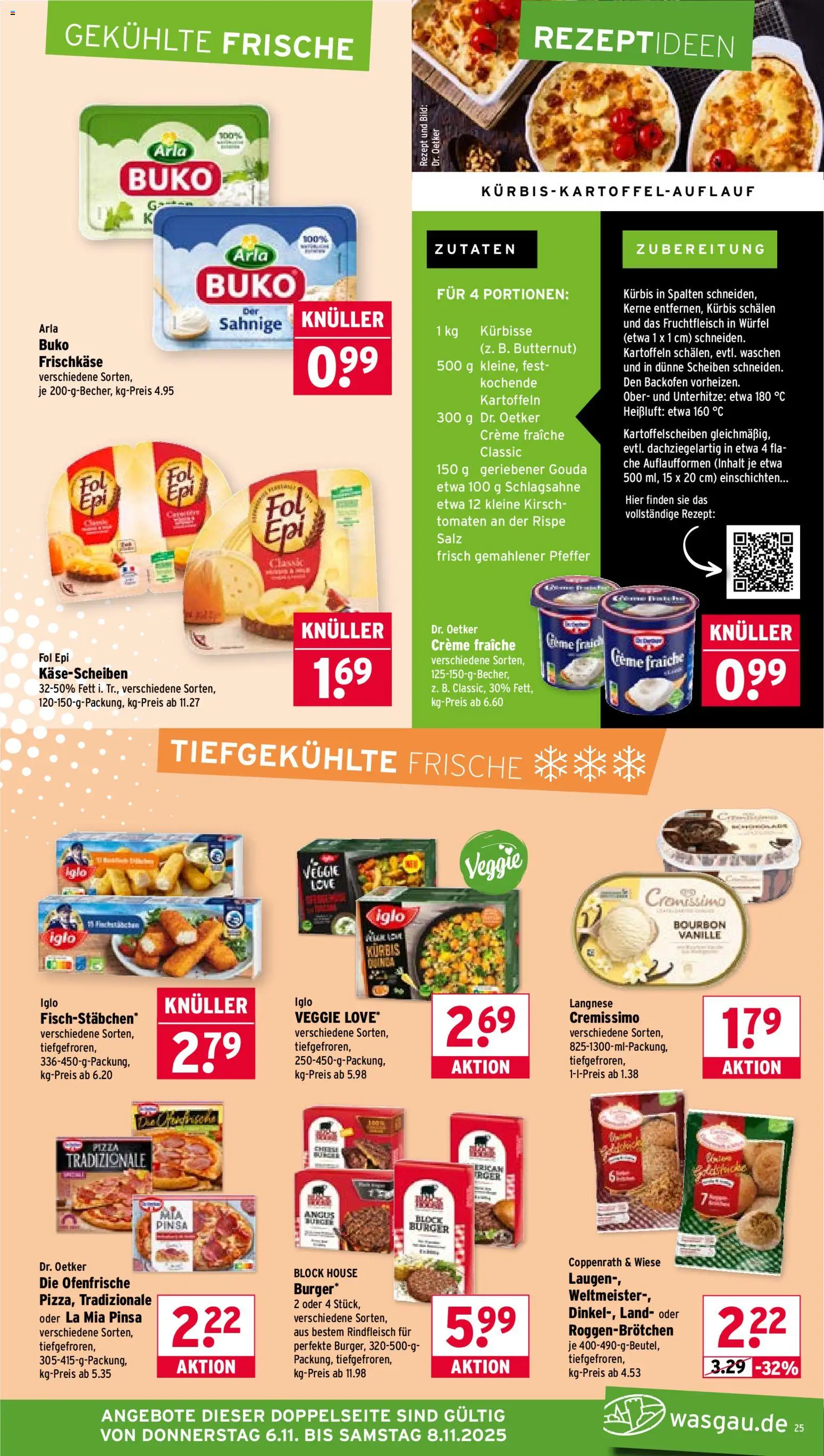 Wasgau Prospekt 	 – gültig ab 03.11.2025 | Seite: 25 | Produkte: Kartoffeln, Pfeffer, Kürbis, Backofen