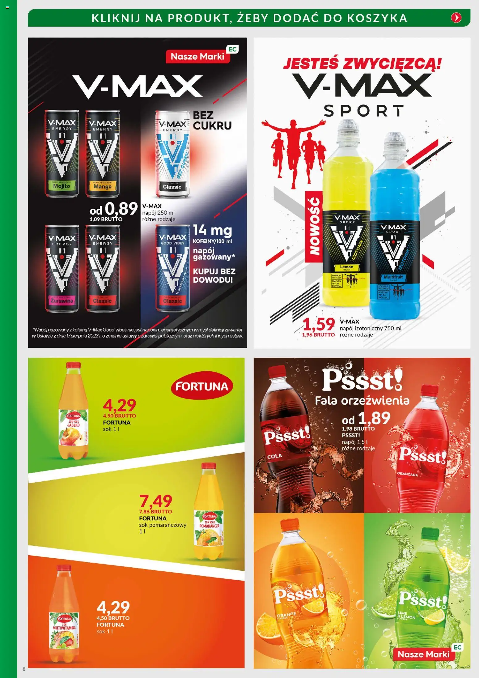 Eurocash Gazetka - Andrzejkowa Moc od 10.11.2025 | Strona: 8 | Produkty: Mango, Sok pomarańczowy, Żurawina, Sok