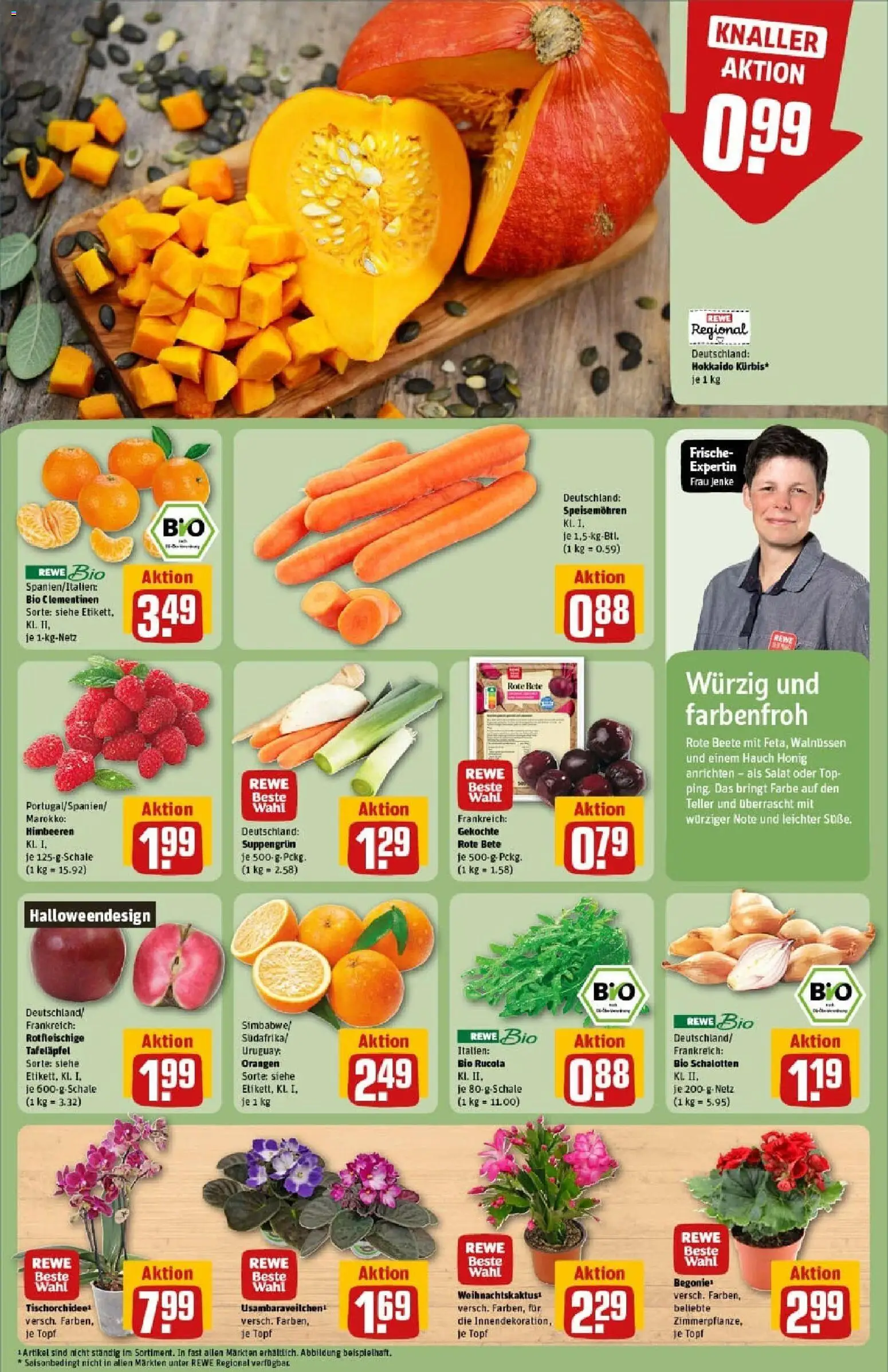 Rewe prospekt Heidenheim	 – gültig ab 26.10.2025 | Seite: 9 | Produkte: Top, Orangen, Kürbis, Salat