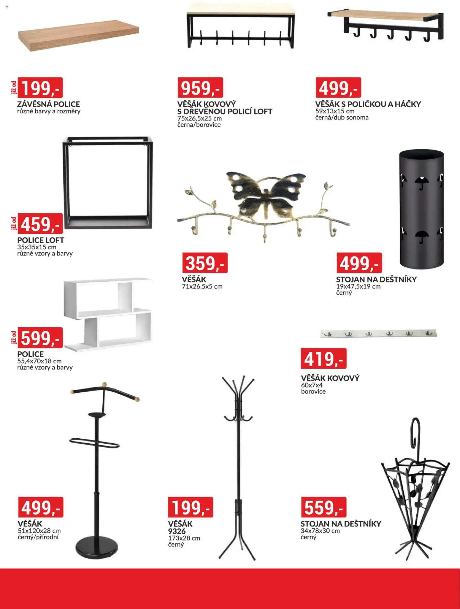 BAUMAX leták - Vaše bydlení, vaše pravidla od 01.11.2025 | Strana: 59 | Produkty: Stojan na deštníky, Police, Věšák, Barvy