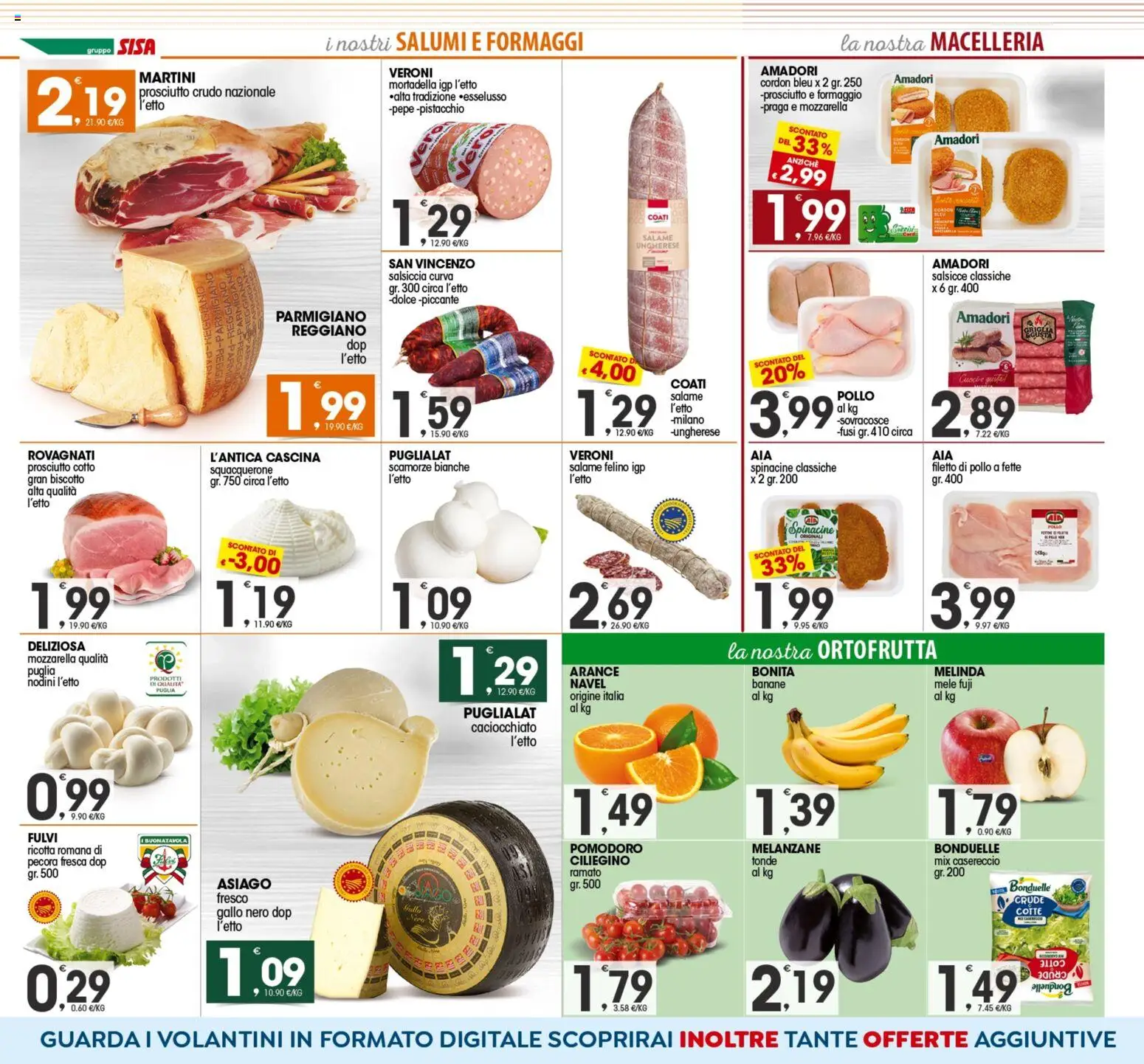 Volantino SISA del 05.12.2025 | Pagina: 4 | Prodotti: Salame, Pollo, Mortadella, Melanzane