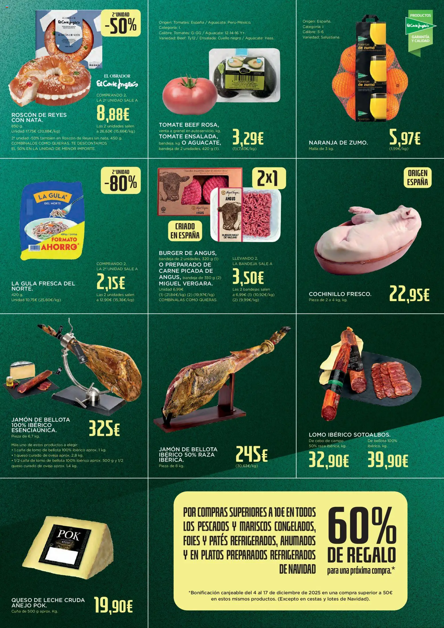 El Corte Inglés Black Friday │ válido desde el 24.11.2025 | Página: 2 | Productos: Leche, Tomates, Ροζ πιπέρι, Ensalada