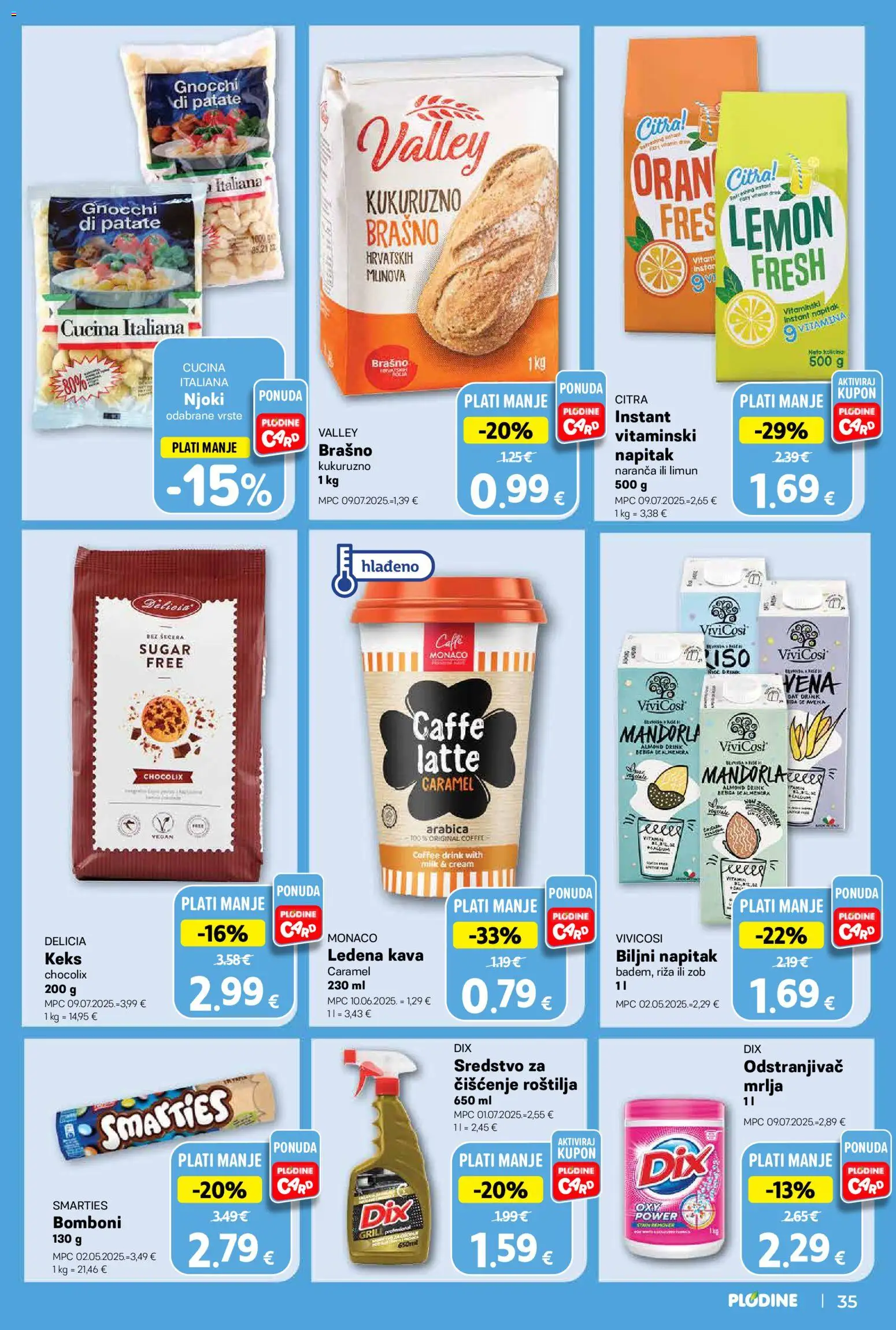 Plodine katalog | vrijedi od 01.04.2026 | Stranica: 43 | Proizvodi: Kava, Riža, Njoki, Brašno