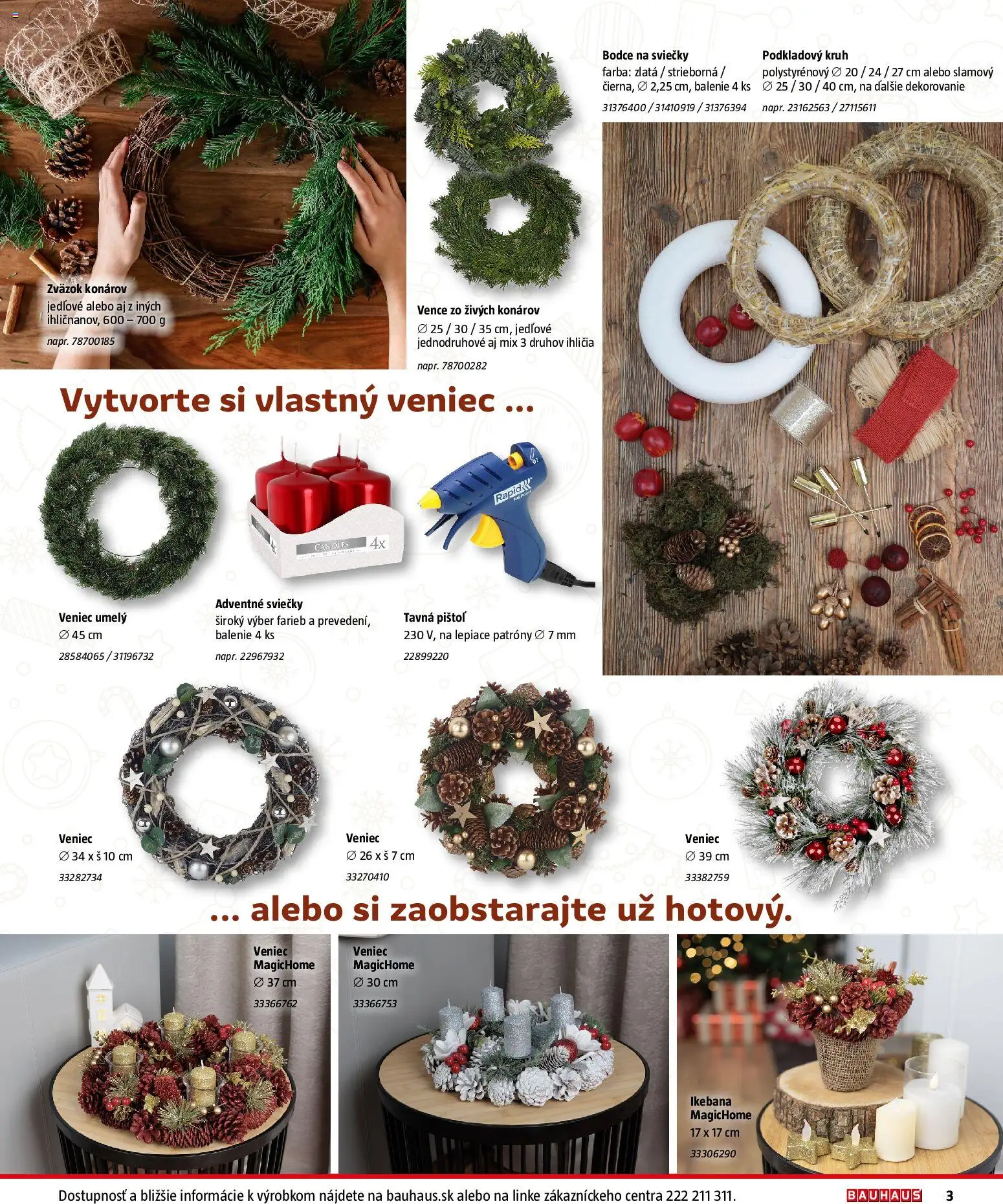 Nové Bauhaus akcie – leták je platný od 21.11.2025 | Strana: 3 | Produkty: Sviečky