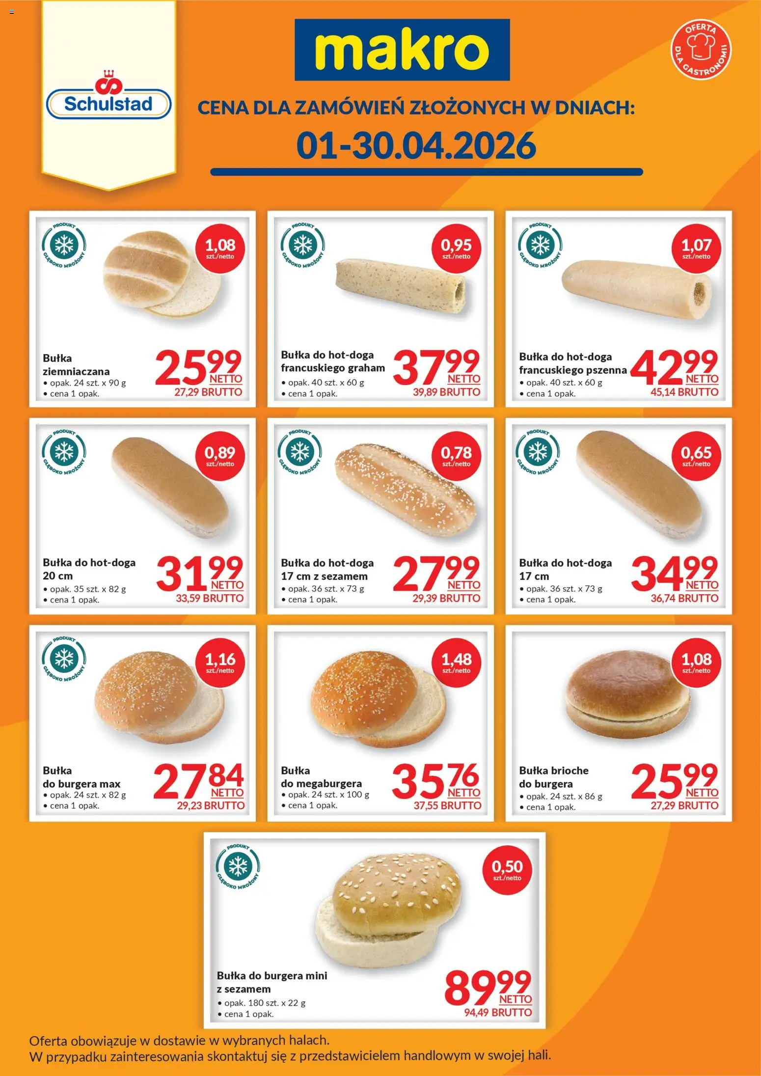 Makro gazetka - Horeca pieczywo od 01.04.2026 | Strona: 1 | Produkty: Bułka