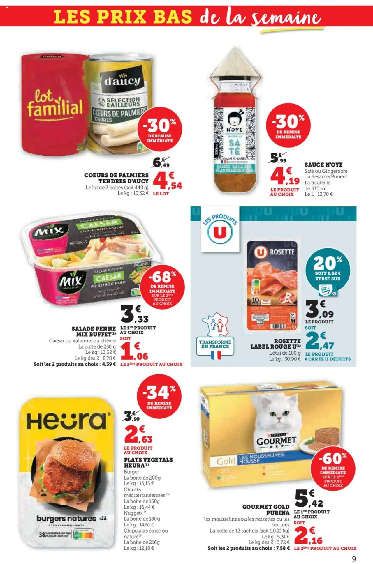  | Page: 9 | Produits: Salade, Noisettes, Gingembre, Salami