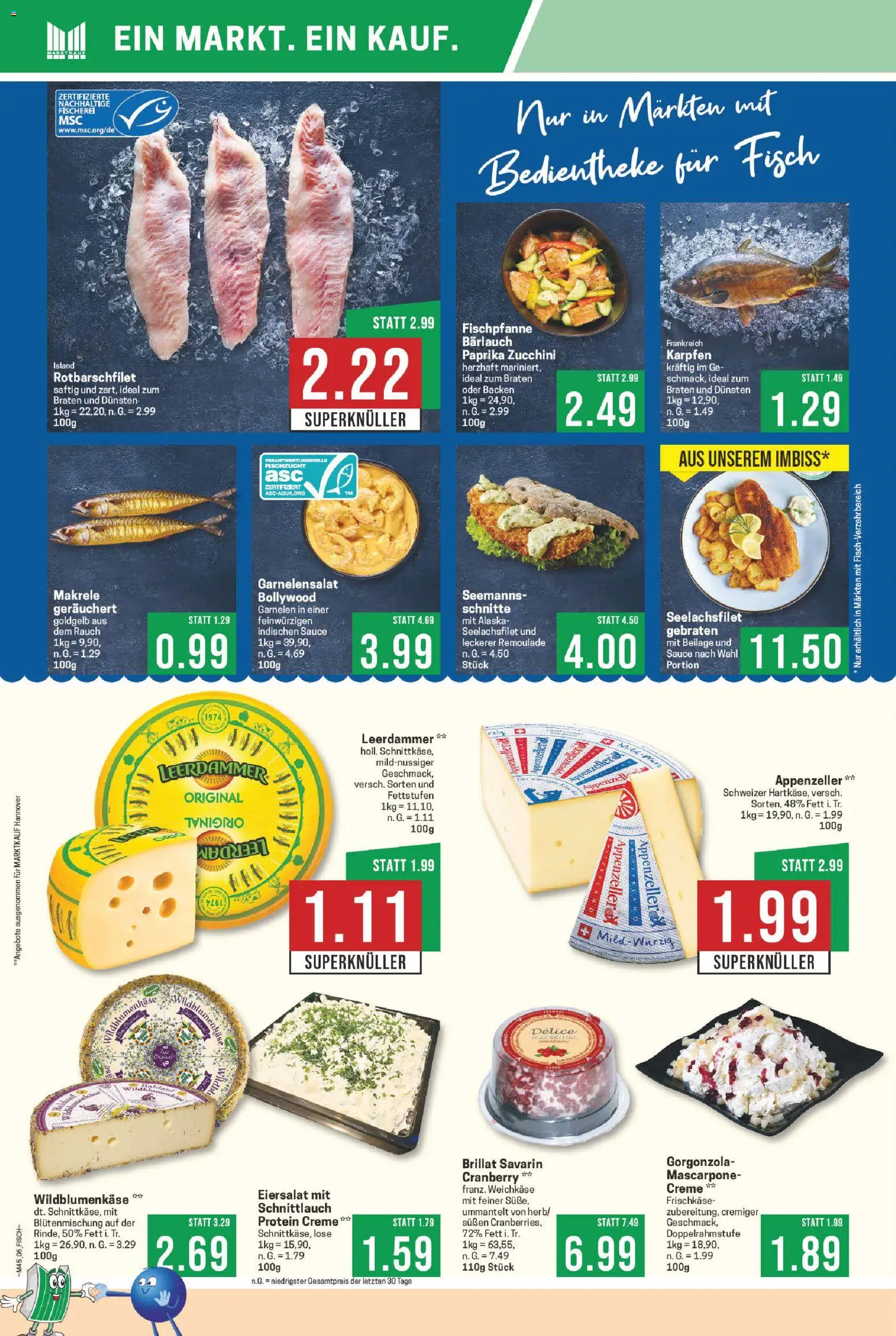 Marktkauf Prospekt 	 – gültig ab 03.11.2025 | Seite: 6 | Produkte: Fisch, Paprika, Zucchini, Frischkase