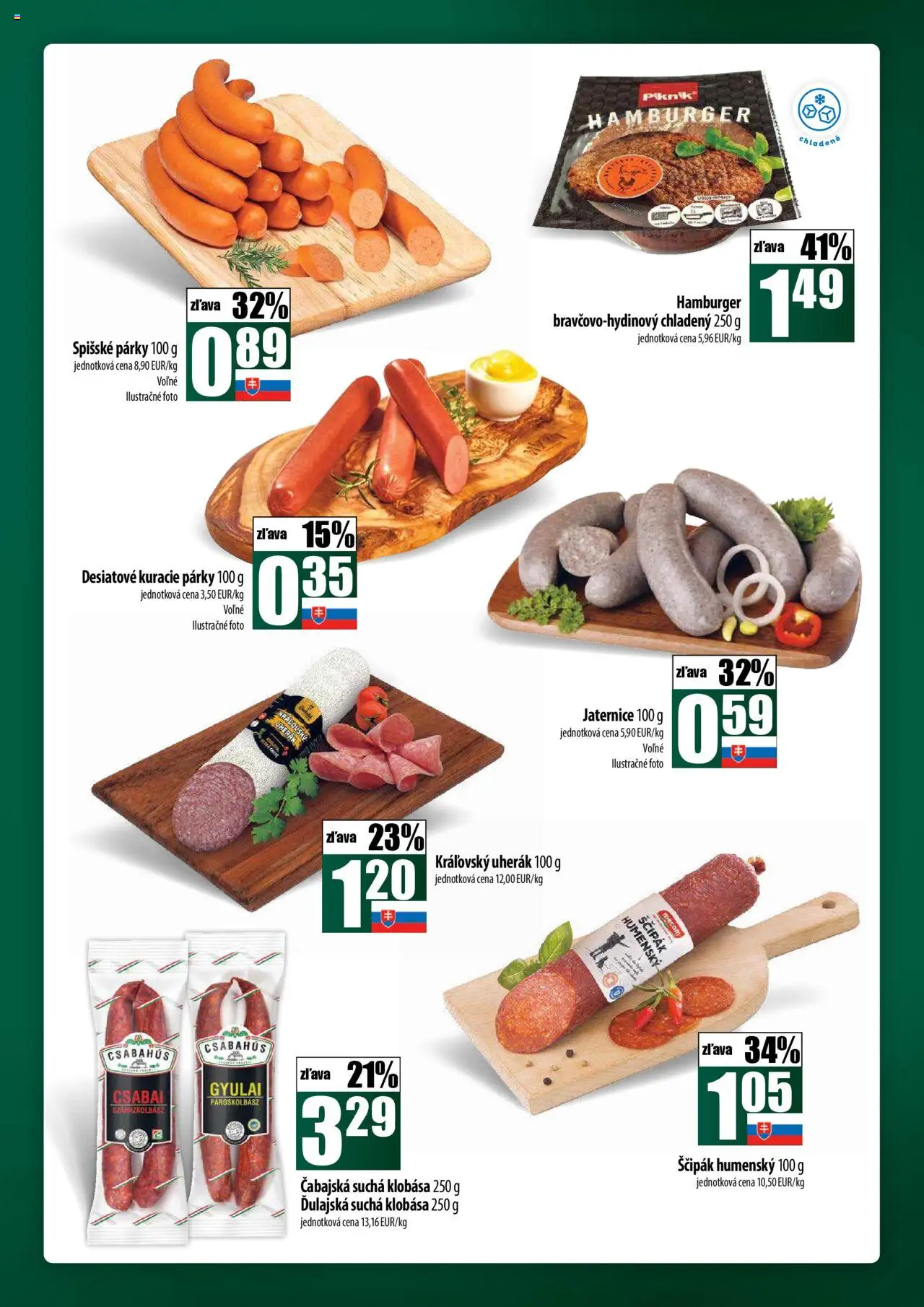 Nové COOP Jednota akcie – leták je platný od 02.10.2025 | Strana: 15 | Produkty: Klobása, Párky