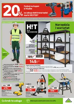 Pogląd oferty "Leroy Merlin Gazetka" - ważna od 15.10.2025 | Strona: 23 | Produkty: Kamizelka, Spodnie, Regał metalowy, Regał