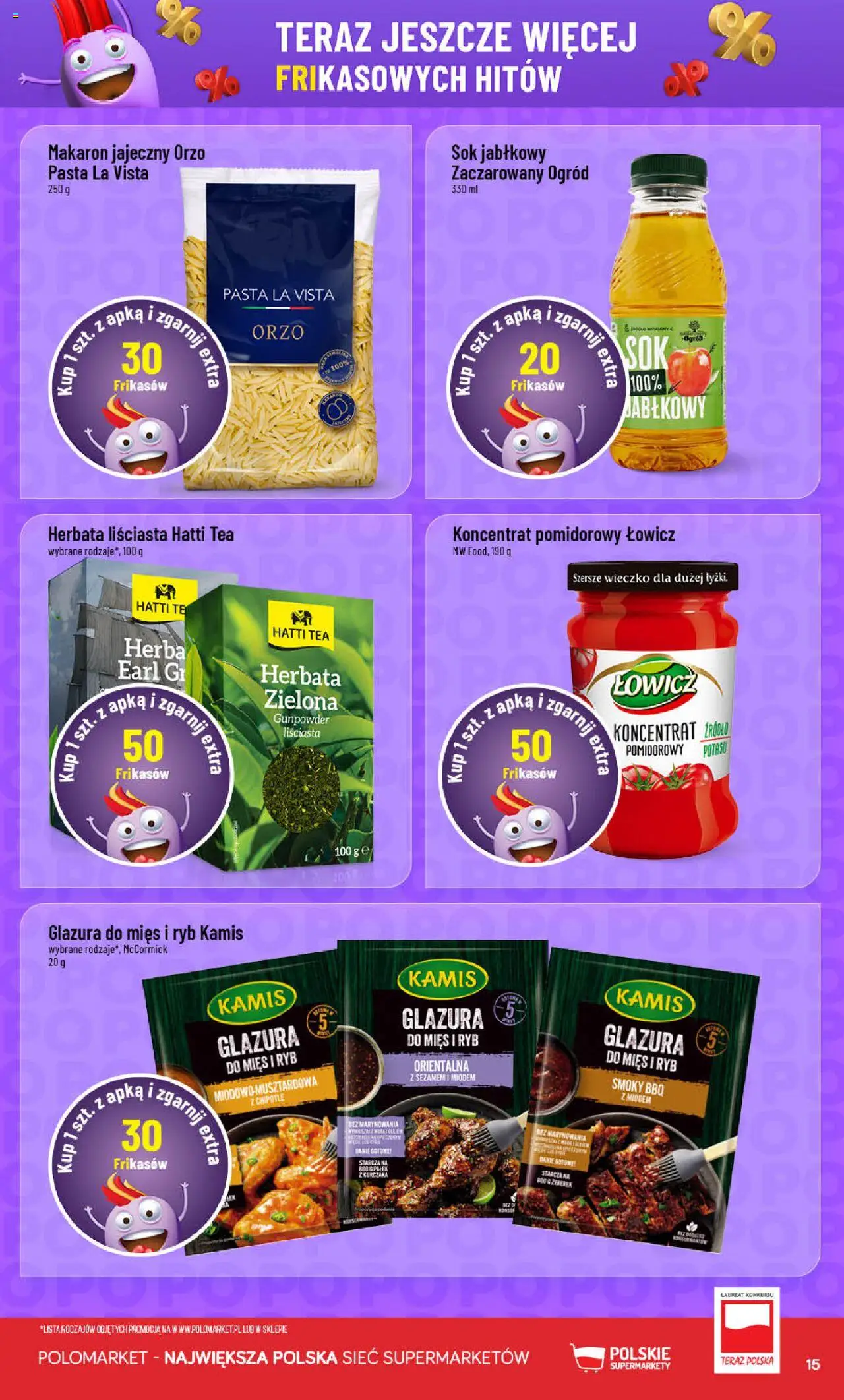 POLOmarket Gazetka - Frikasowe hity od 04.06.2025 | Strona: 15 | Produkty: Herbata liściasta, Sok, Herbata, Makaron