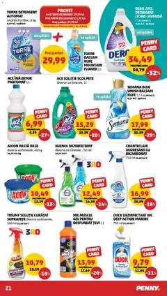 Ofertele PENNY valabile de la 03.12.2025 | Pagină: 21 | Produse: Kedi Ödül Oyuncakları, Balsam, Detergent, Paste