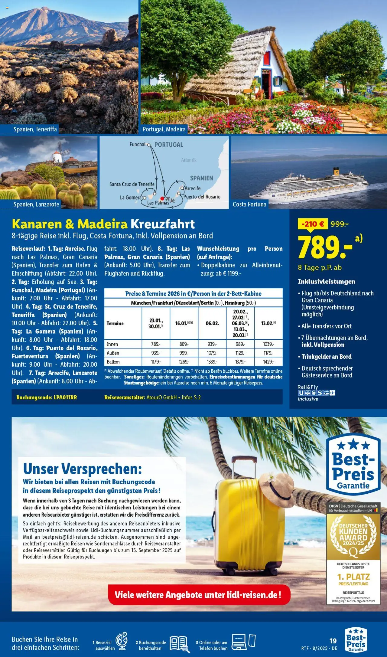 Lidl Reisen - Themenprospekt - gültig ab dem 13.08.2025 | Seite: 19 | Produkte: Telefon, Uhr