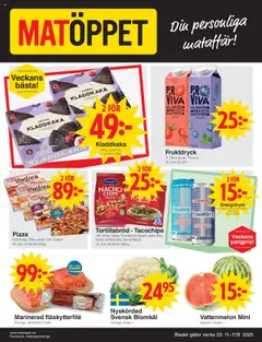 Matöppet - erbjudanden - Förhandsvisning av reklamblad från butik Matöppet aktuell från 11.08.2025