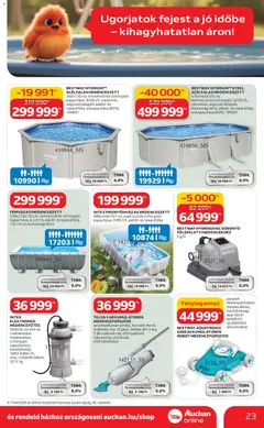 Auchan Ki a szabadba - amely érvényes a következő dátumtól: 05.03.2026 | Oldal: 23 | Termékek: USB, Robot, Akkumulátor, Létra